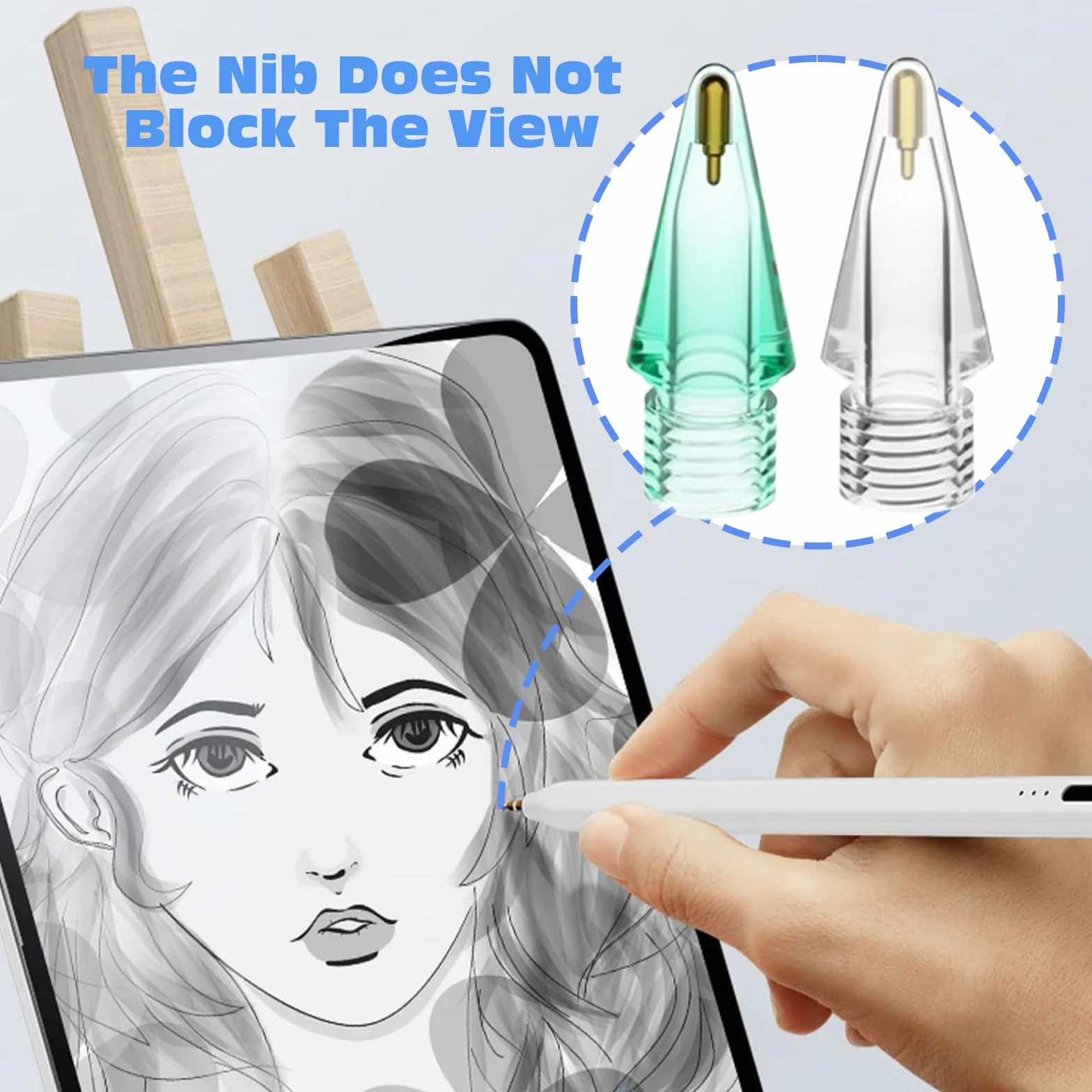 Metalowe i plastikowe końcówki do Apple Pencil 1. i 2. generacji - Zestaw 6 szt.