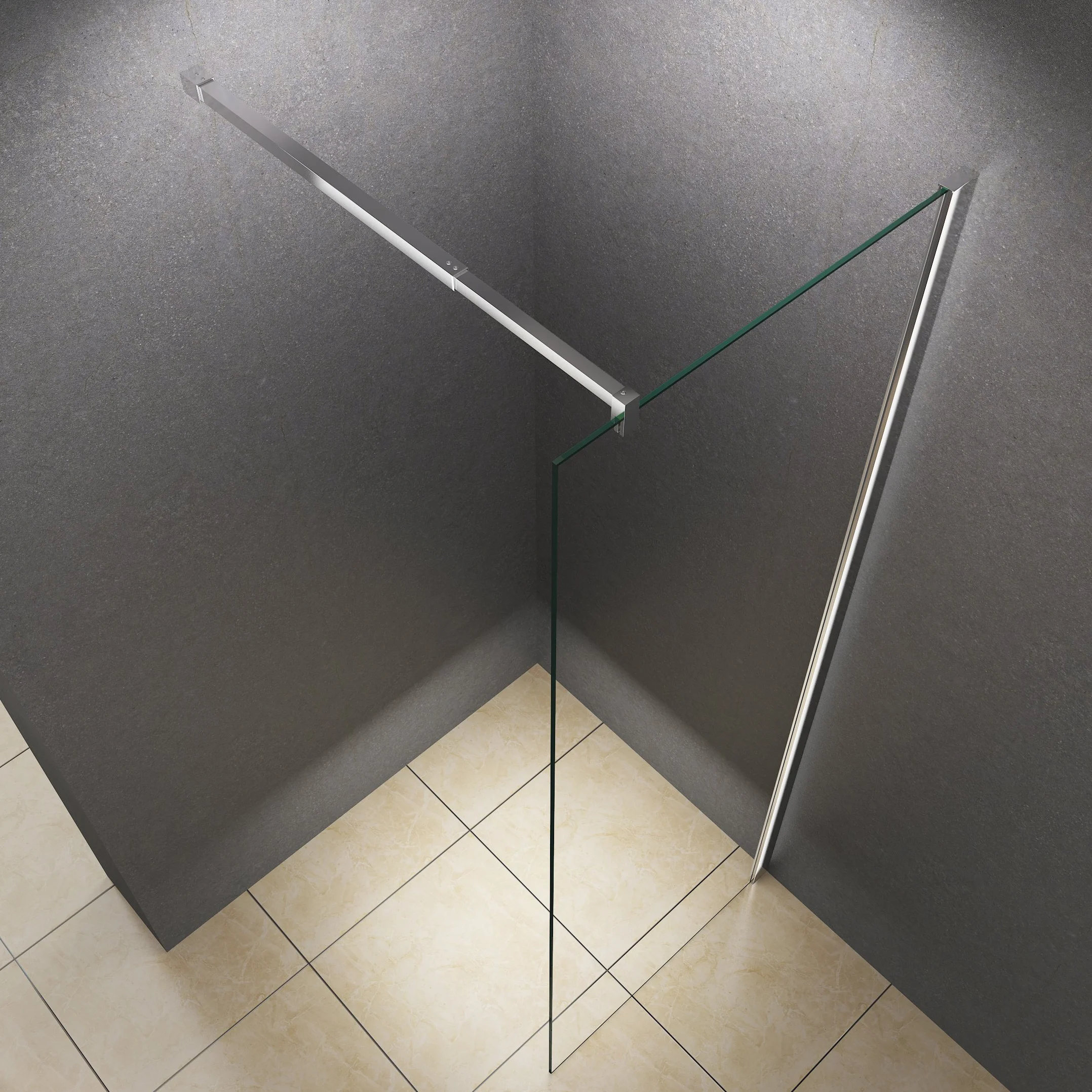 Shop [Typ-Lily] 10 mm walk w ściance prysznicowej - kabina prysznicowa - szkło ESG (30 x 200 cm szkło przezroczyste)