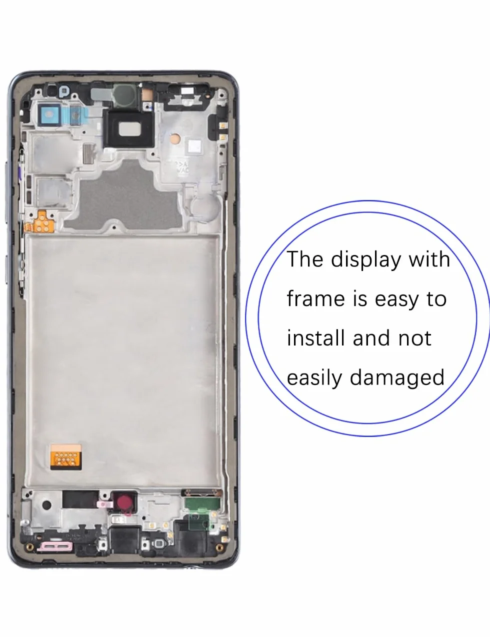 Wyświetlacz do Samsung Galaxy A72 4G LCD TFT A725F A725F/DS A725M ekran dotykowy digitizer zestaw naprawczy czarny z ramką