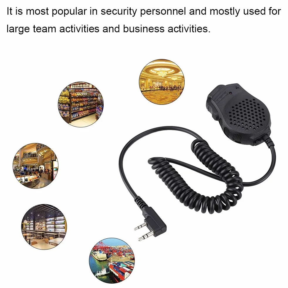 Mikrofon głośnikowy Walkie Talkie, ręczny mikrofon głośnikowy MiNi z podwójnym mikrofonem PTT do serii UV-82 Walkie Talkie, Radio