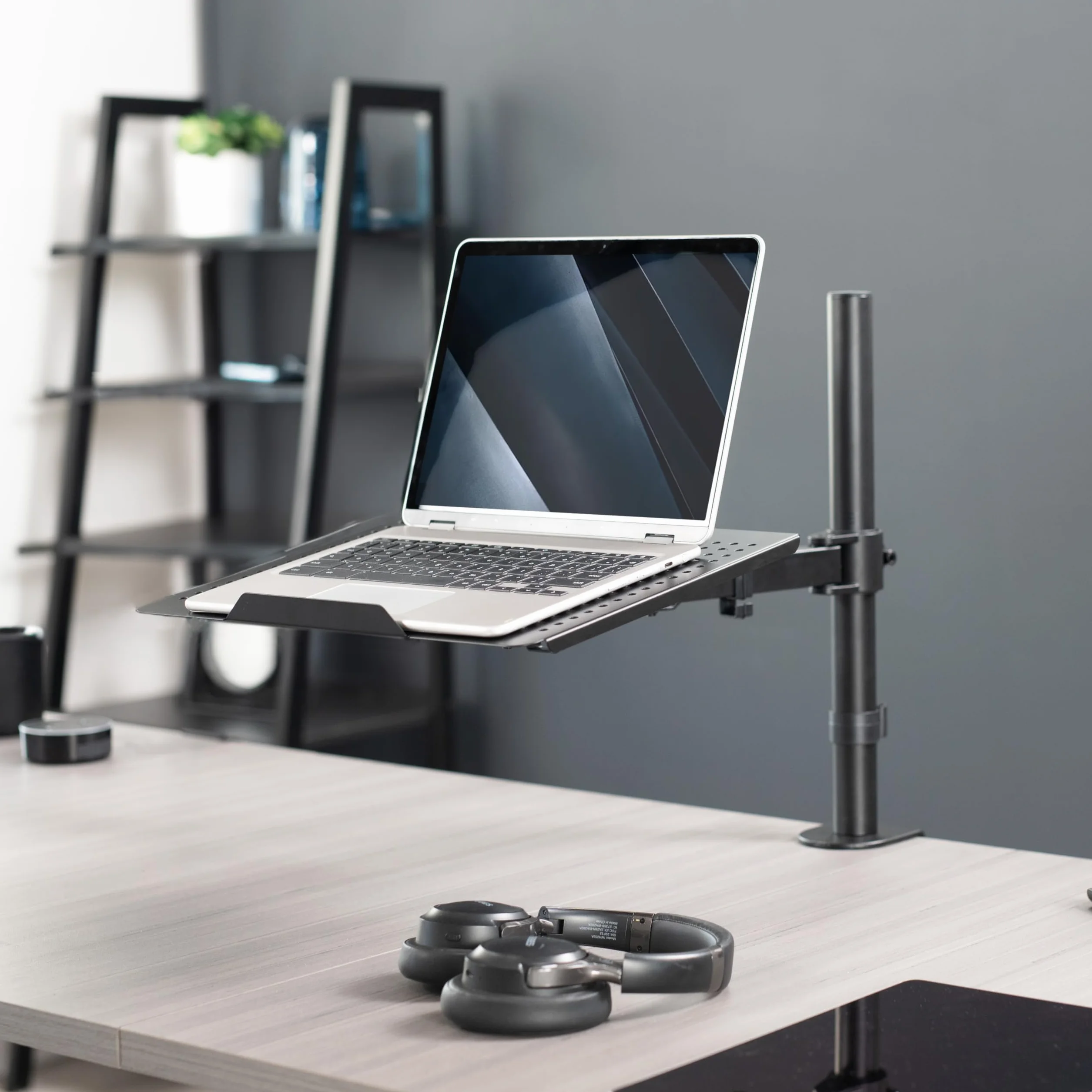 VIVO Pojedynczy stojak na biurko na laptopa regulowane przedłużenie zacisk C STAND-V001L