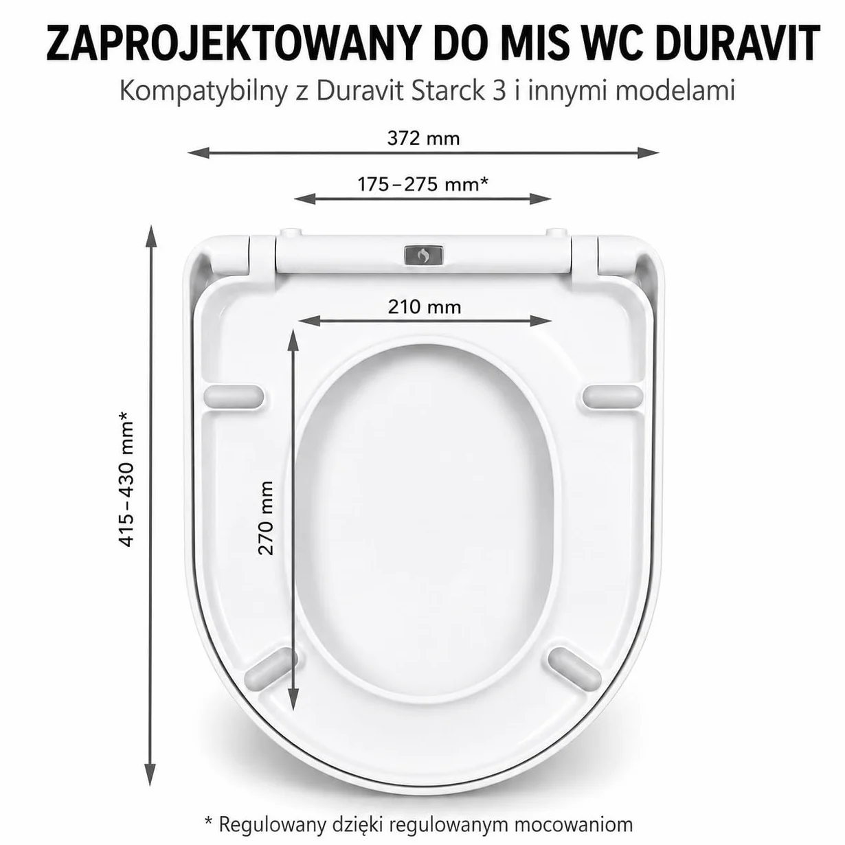 Bullseat wolnoopadająca deska sedesowa z duroplastu, biała