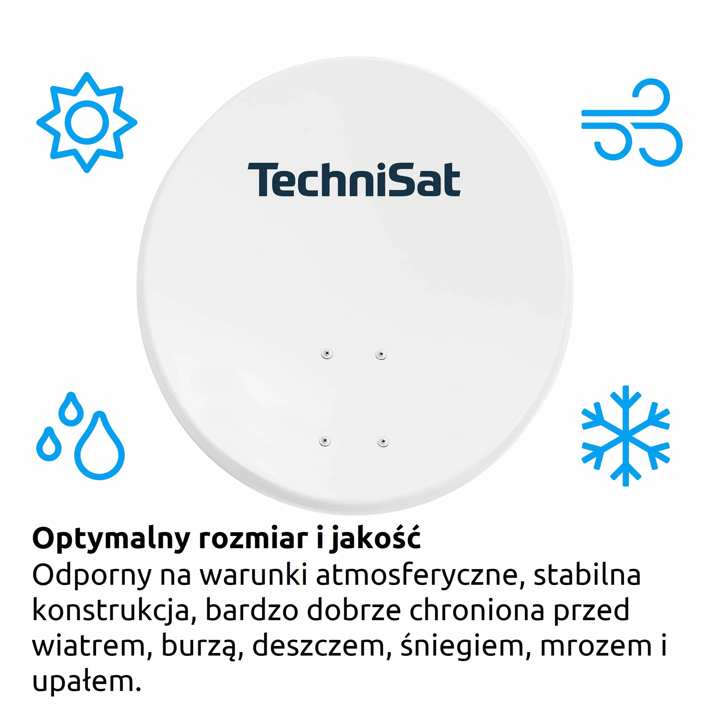 Technisat 1060/2882 Antena Satelitarna 60 cm Jasnoszary