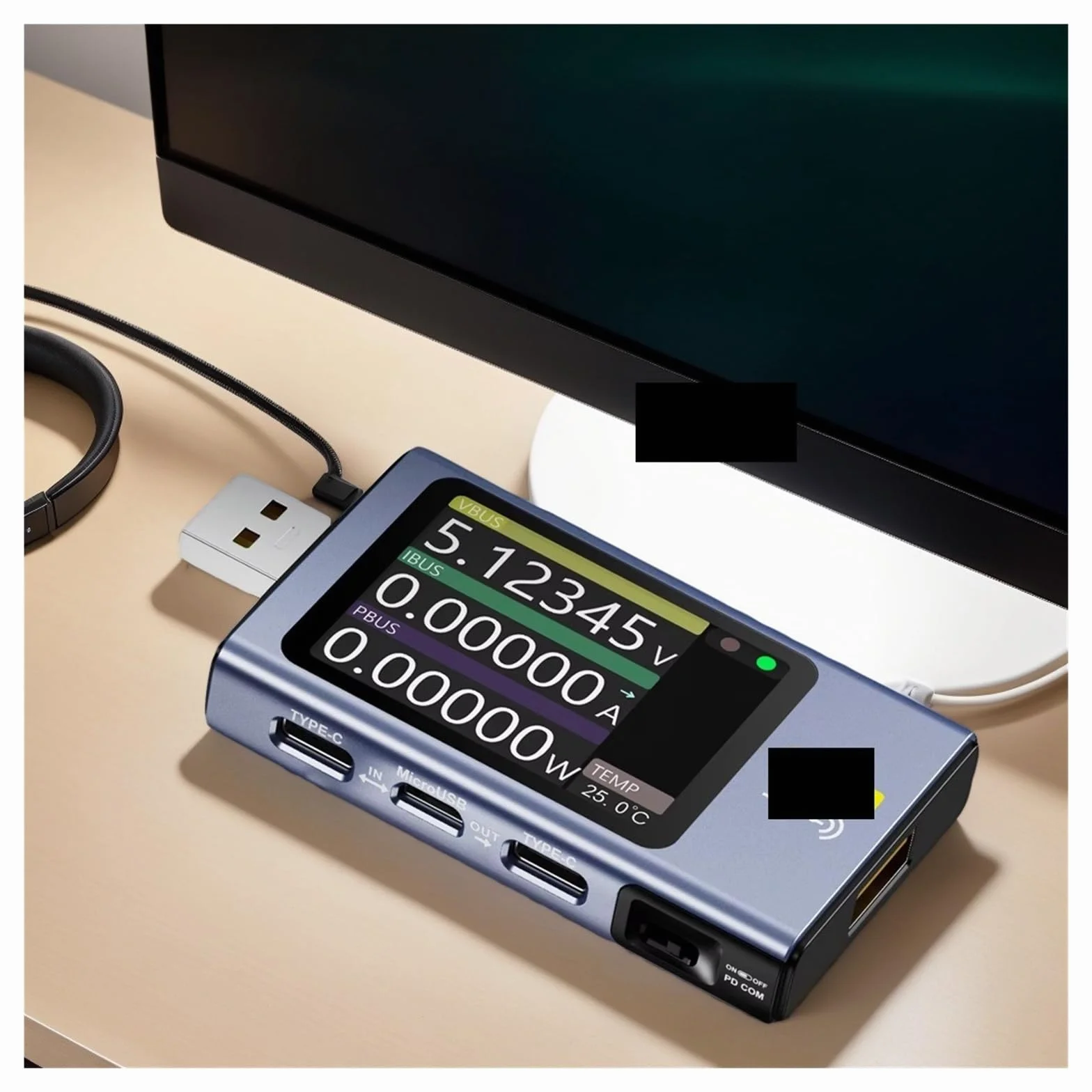 FNB58 Digital Voltmeter Ammeter USB Tester TYPE-C Fast Charge Detection Trigger Capacity Measurement Ripple(FNB58)