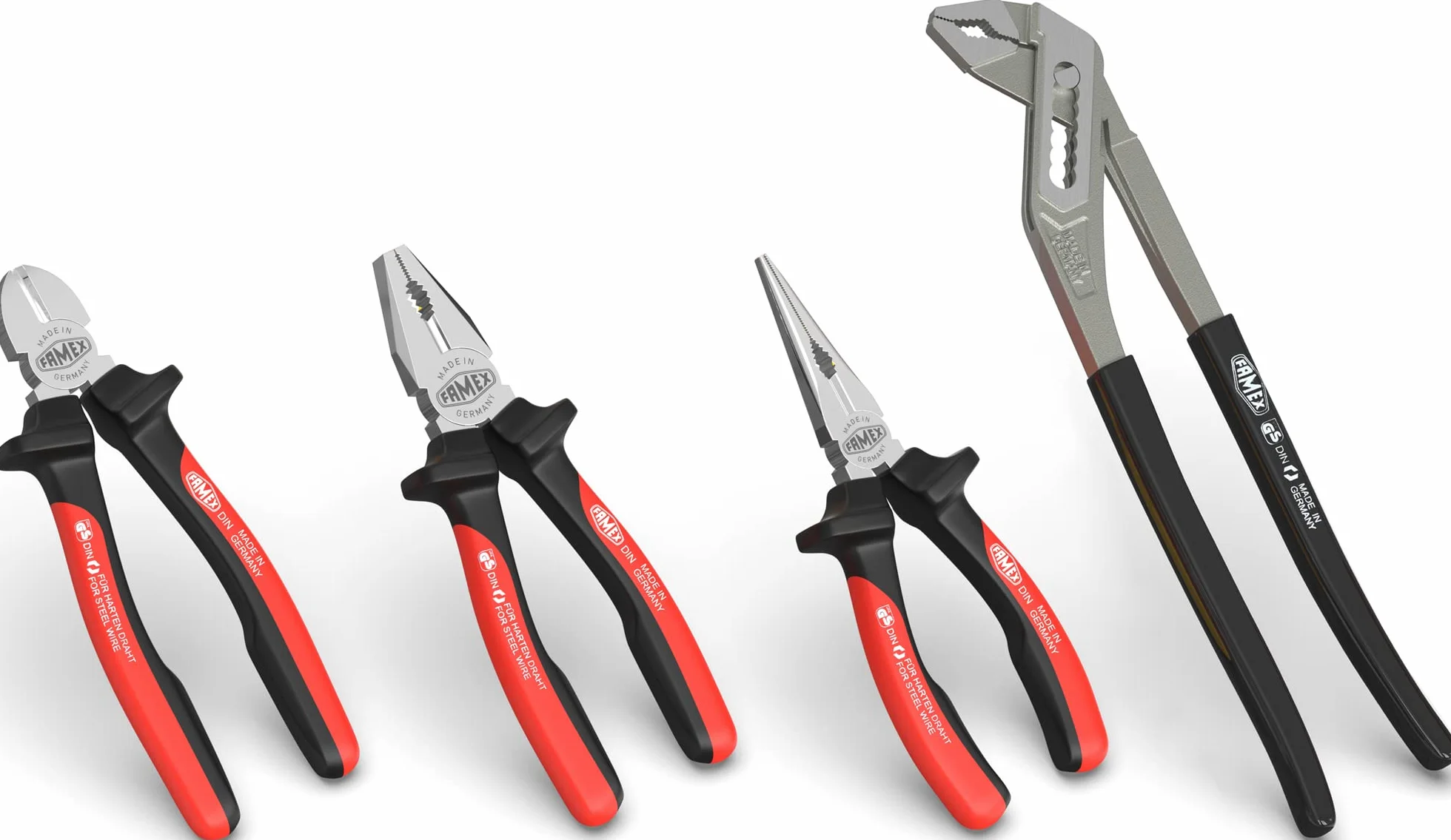 FAMEX 3956-4 zestaw szczypiec – Made in Germany, 4-częściowy