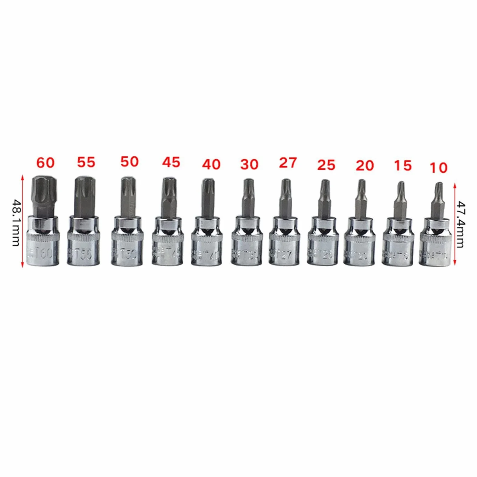 Zestaw narzędzi do kluczy nasadowych – 6-częściowy adapter nasadowy, reduktor i śrubokręt grzechotkowy do zastosowań 1/4, 1/2, 3/8, 3/4 cala