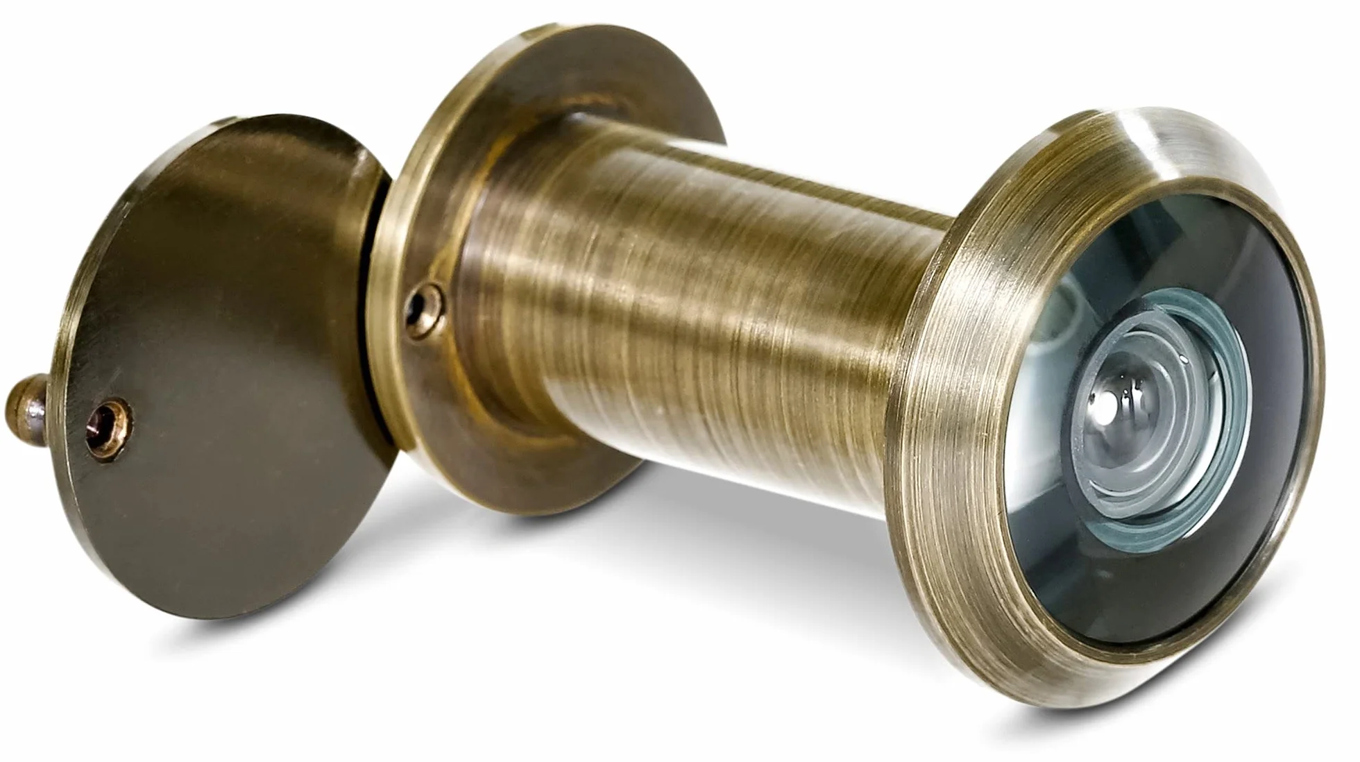 Stoppwerk Wizjer do drzwi 14 mm - otwór szpiegowski w stylu antycznym/mosiężnym - wizjer do drzwi 35-55 mm - wizjer szerokokątny 200° z osłoną