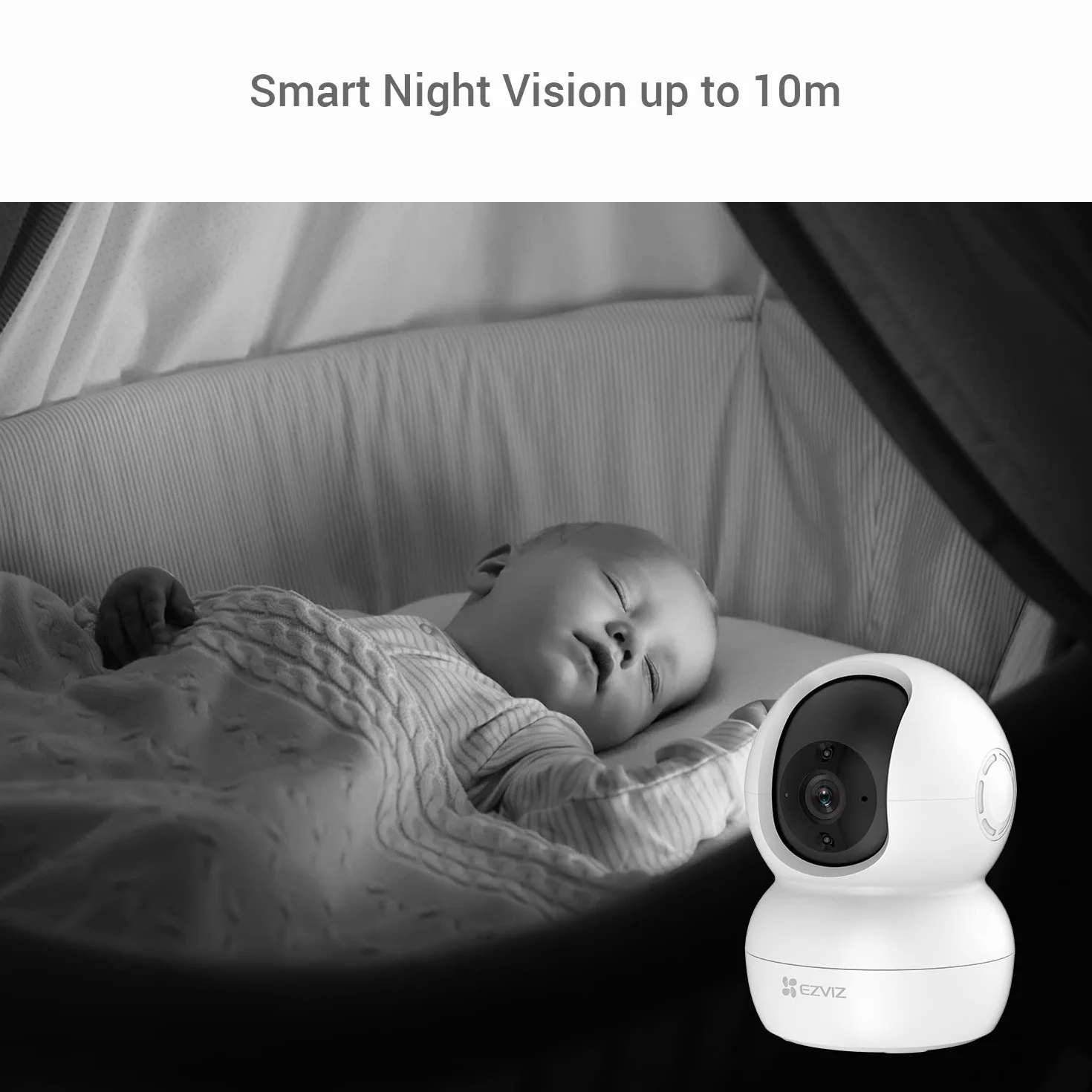 EZVIZ TY2 Wewnętrzna Kamera WiFi 360° 1080P Widzenie Nocne Wykrywanie Ruchu Dwukierunkowy Dźwięk