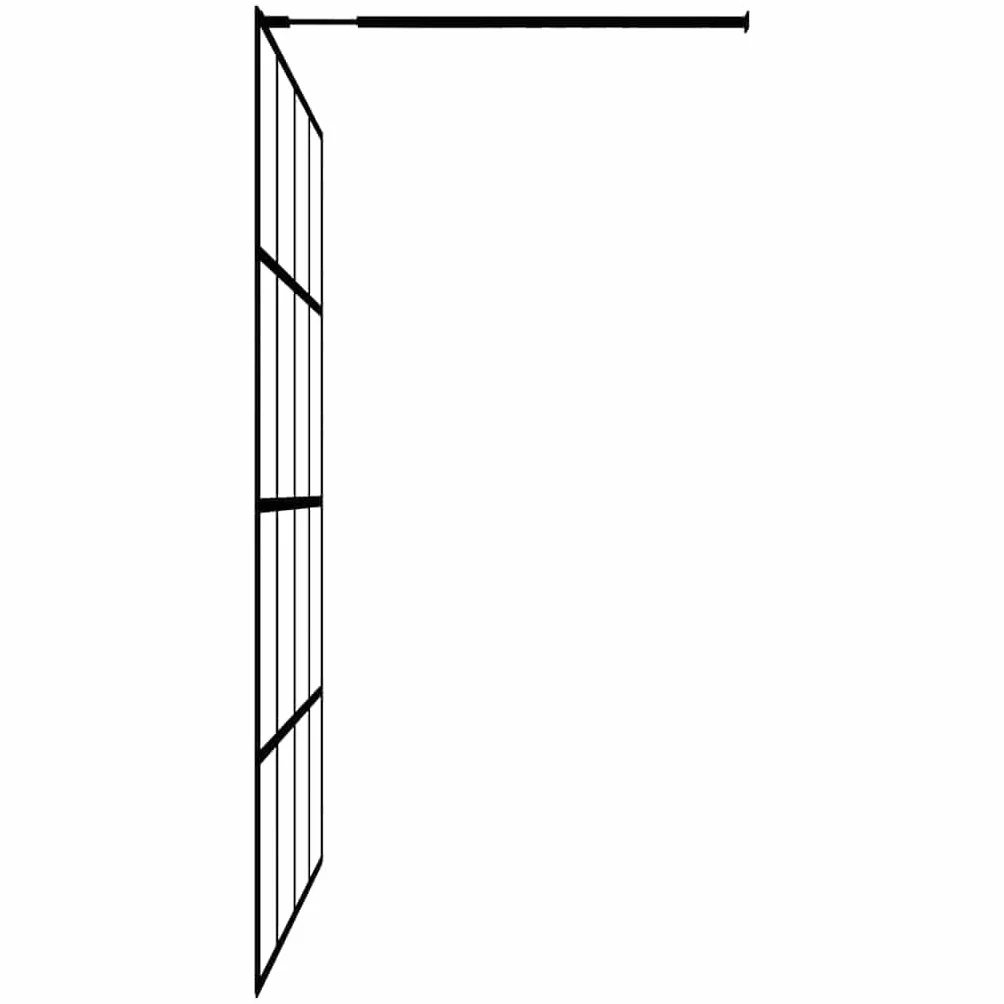 Ścianka prysznicowa z 4 szklanymi elementami i szkłem bezpiecznym 5 mm, regulowana kabina prysznicowa z aluminiową ramą i paskami poprzecznymi do kabiny prysznicowej Walk-in 80 x 195 cm
