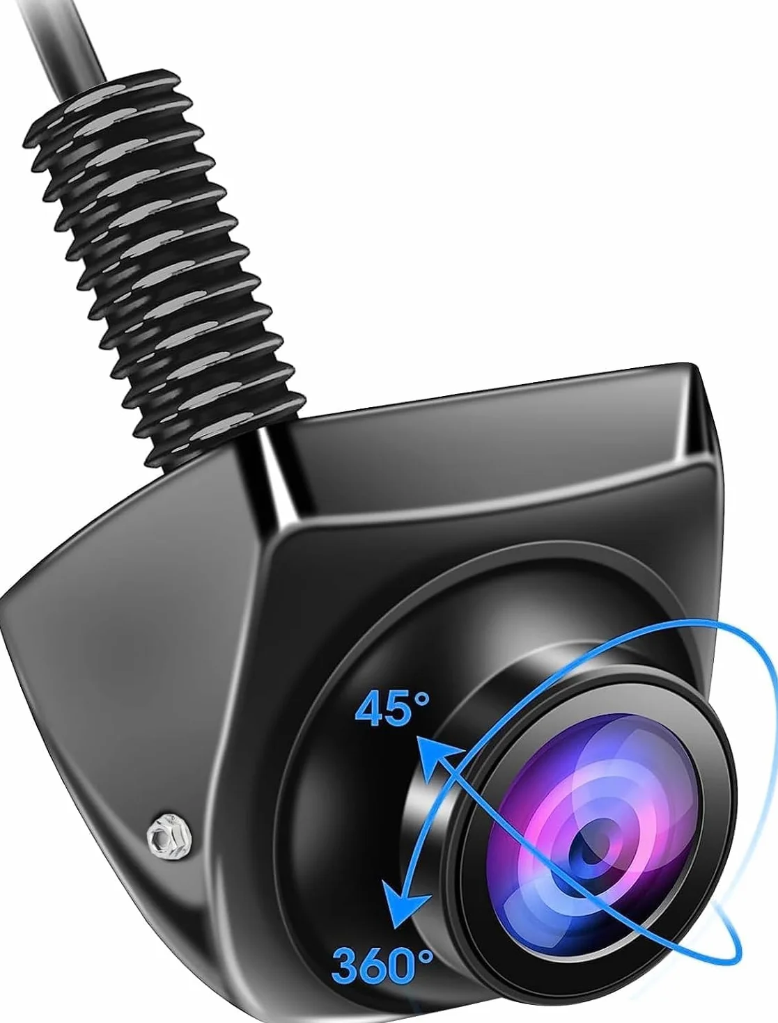 OBEST Samochodowa kamera cofania 1080P Night Vision, AHD/CVBS metalowa kamera cofania/widok z boku, obrót o 360°, szeroki kąt 170°, do samochodu/przyczepy kempingowej/ciężarówek/vana 12V-24V