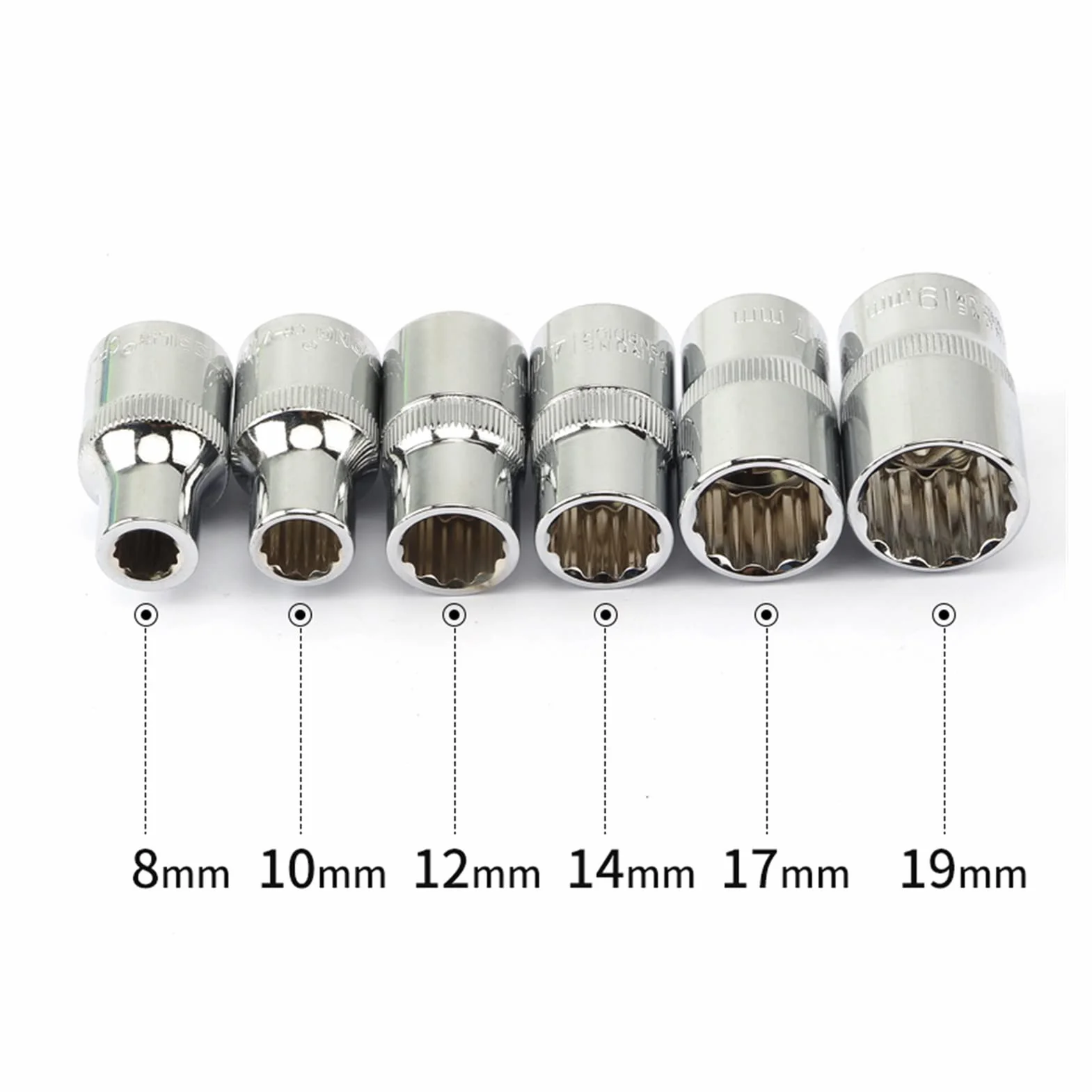 Adapter do zestawu nasadek 1/4 - 11 sztuk głowic narzędziowych z głębokim gniazdem, klucz dynamometryczny 4-14 mm z grzechotką uchwyt wiertarski