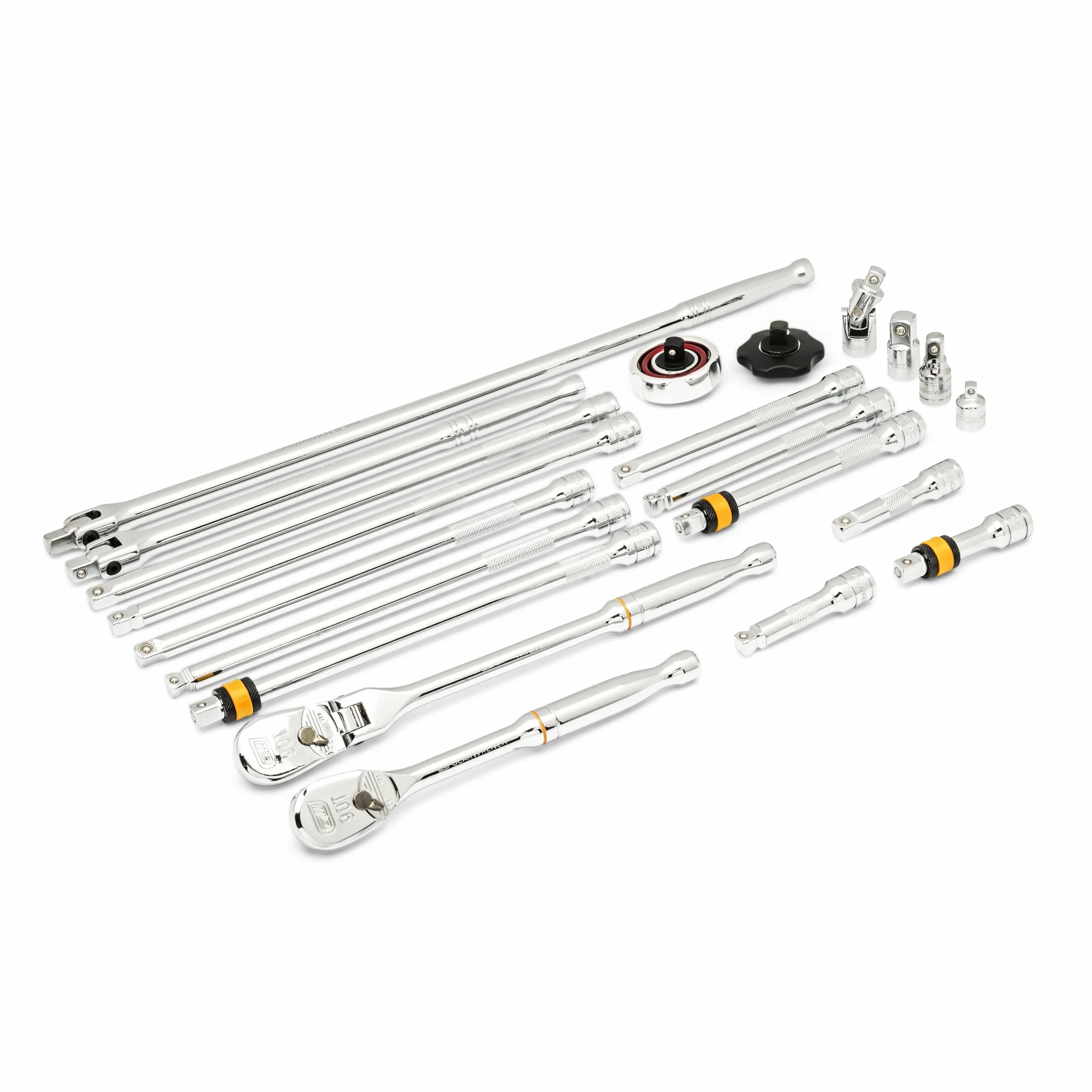GEARWRENCH 86521 Zestaw narzędzi 3/8" 90T z grzechotką i napędem, z tacą z pianki EVA, 21 części