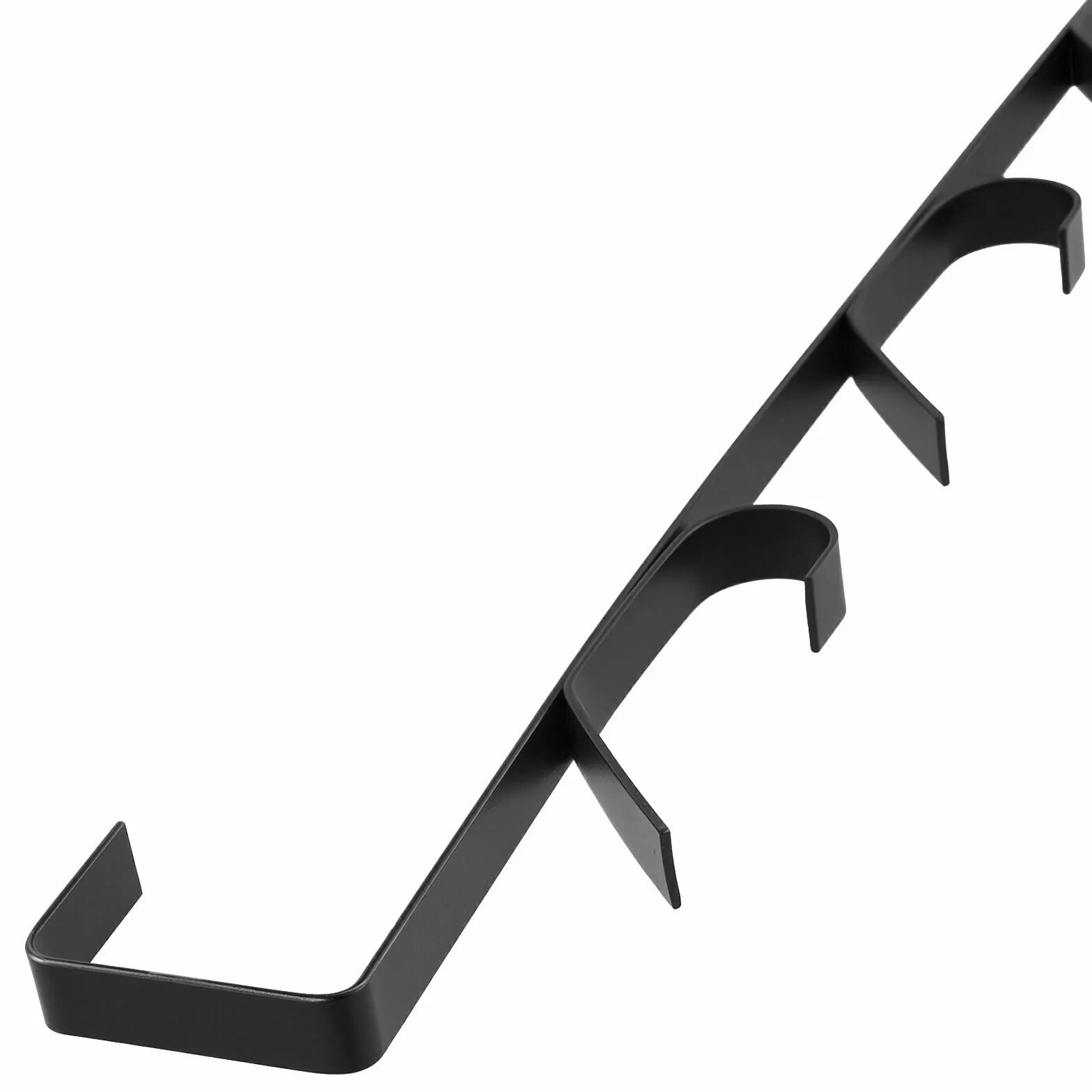 6 sztuk garderoby na drzwi do zawieszenia, długość 42 cm, pionowe haczyki na drzwi z 7 haczykami, czarne wieszaki na ubrania do łazienki, sypialni