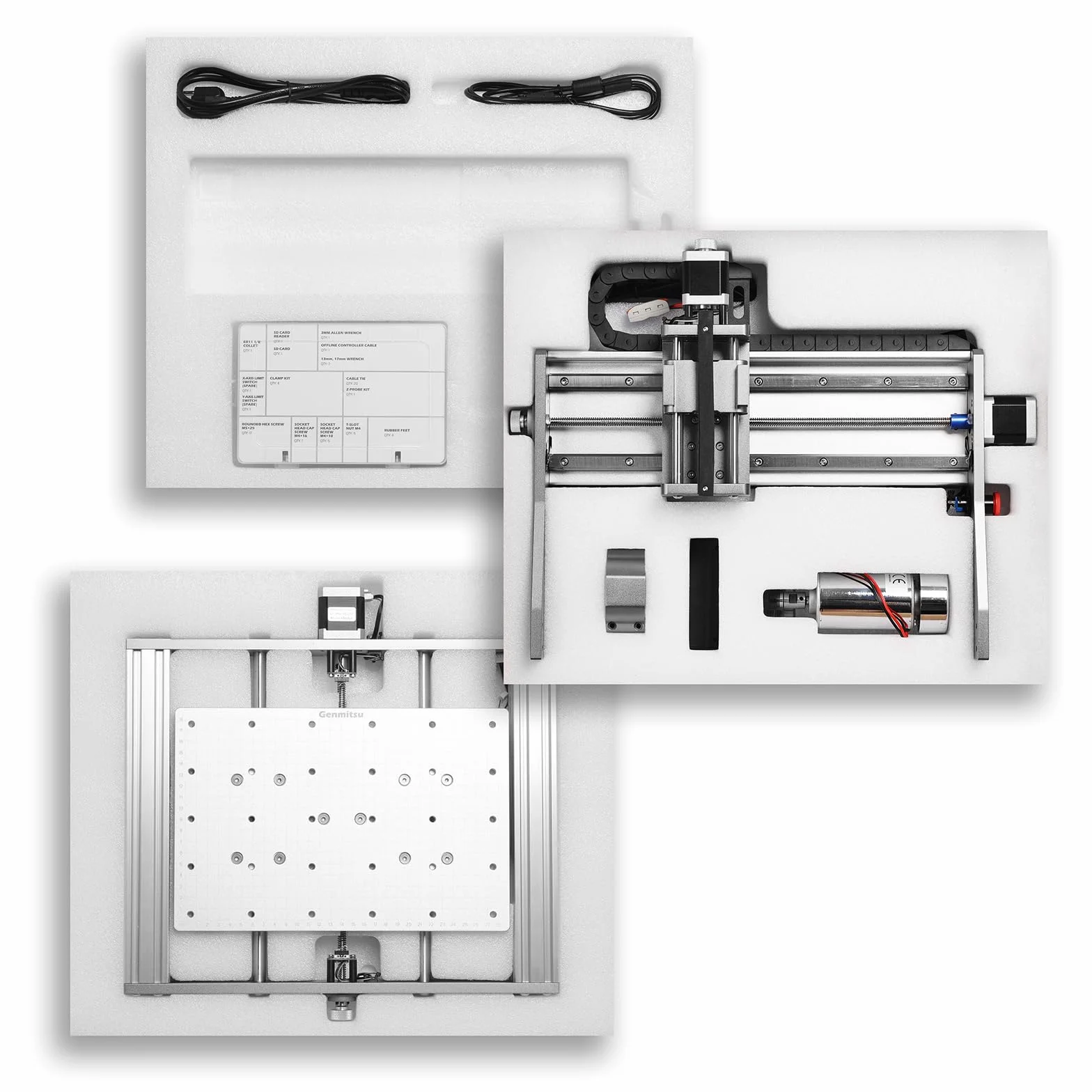 Genmitsu 3020-PRO MAX V2 Frezarka CNC do rzeźbienia metalu i innych, kontroler offline GRBL z wyłącznikami krańcowymi i zatrzymaniem awaryjnym, efektywny obszar roboczy XYZ 300 x 205 x 78 mm