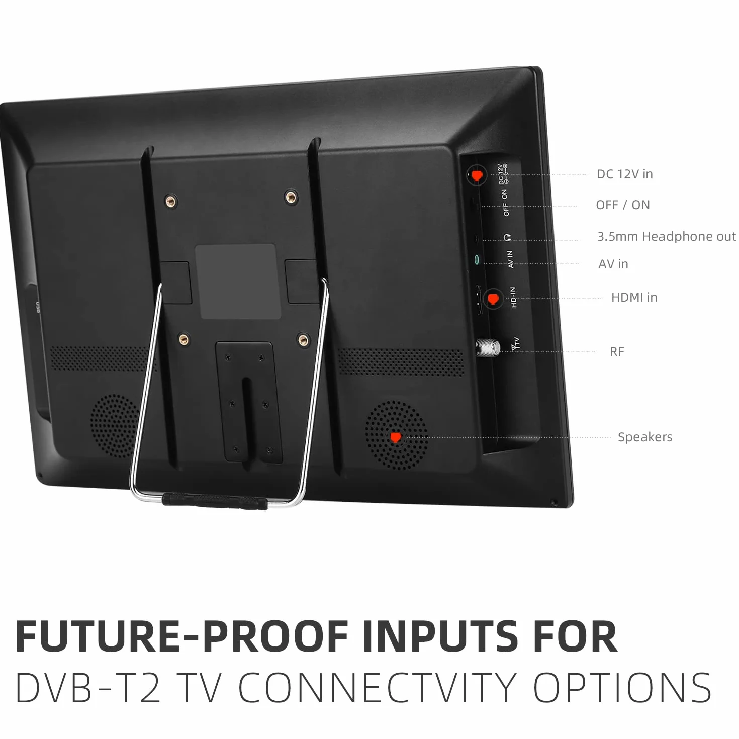 Przenośny telewizor cyfrowy 14-calowy LCD DVB-T2 Freeview USB HDMI