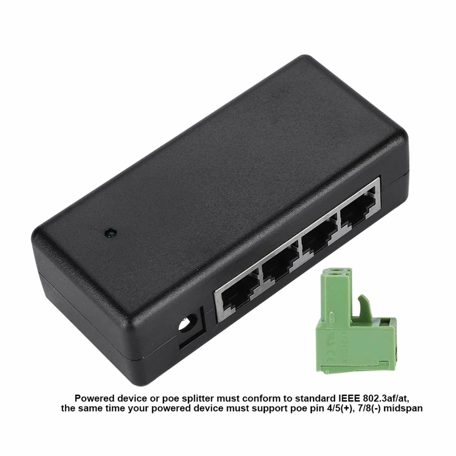 Przełącznik PoE 4-portowy 12-48V wtryskiwacz zasilania Ethernet do kamery IP
