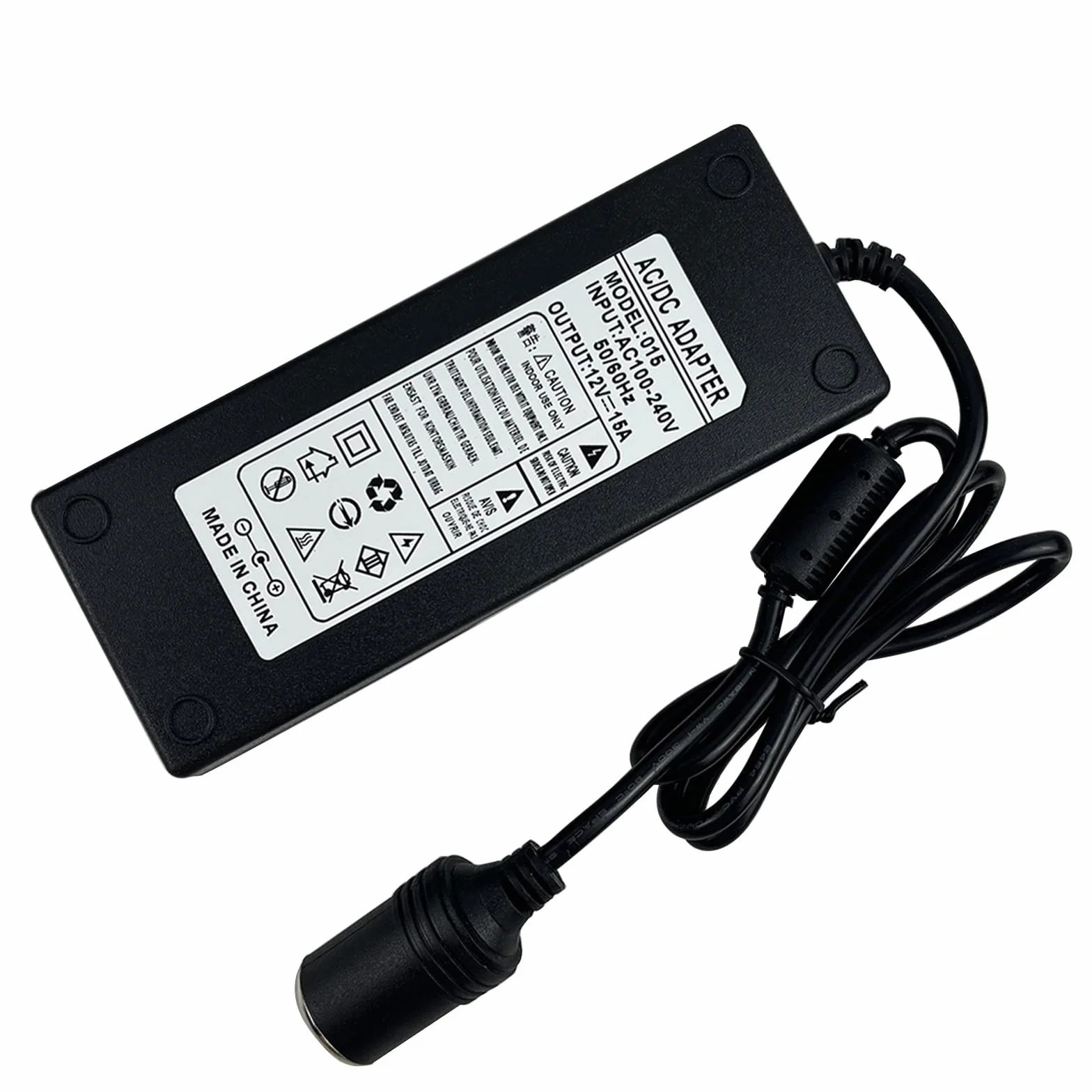 Przetwornica napięcia 230 V na 12 V 10 A 120 W AC-DC zasilacz sieciowy z zapalniczką samochodową