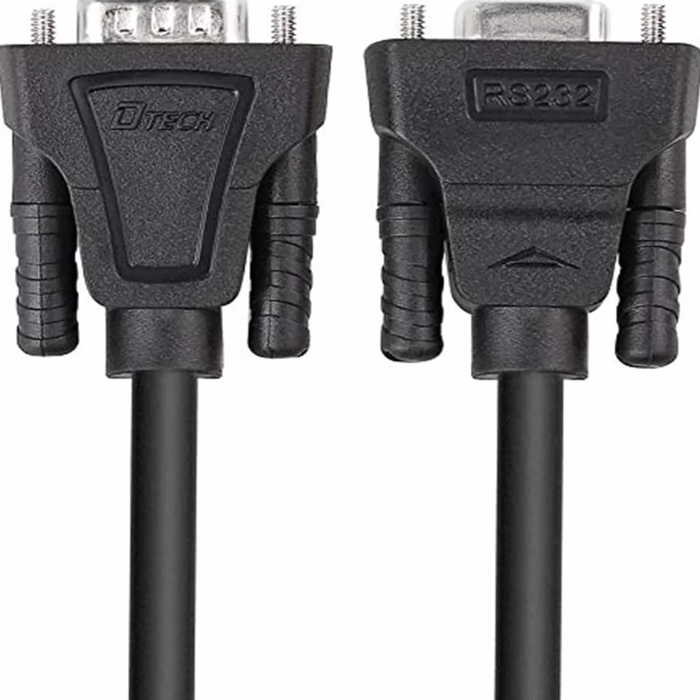 DTECH kabel szeregowy RS232 0,5 m przedłużacz 9-biegunowy czarny