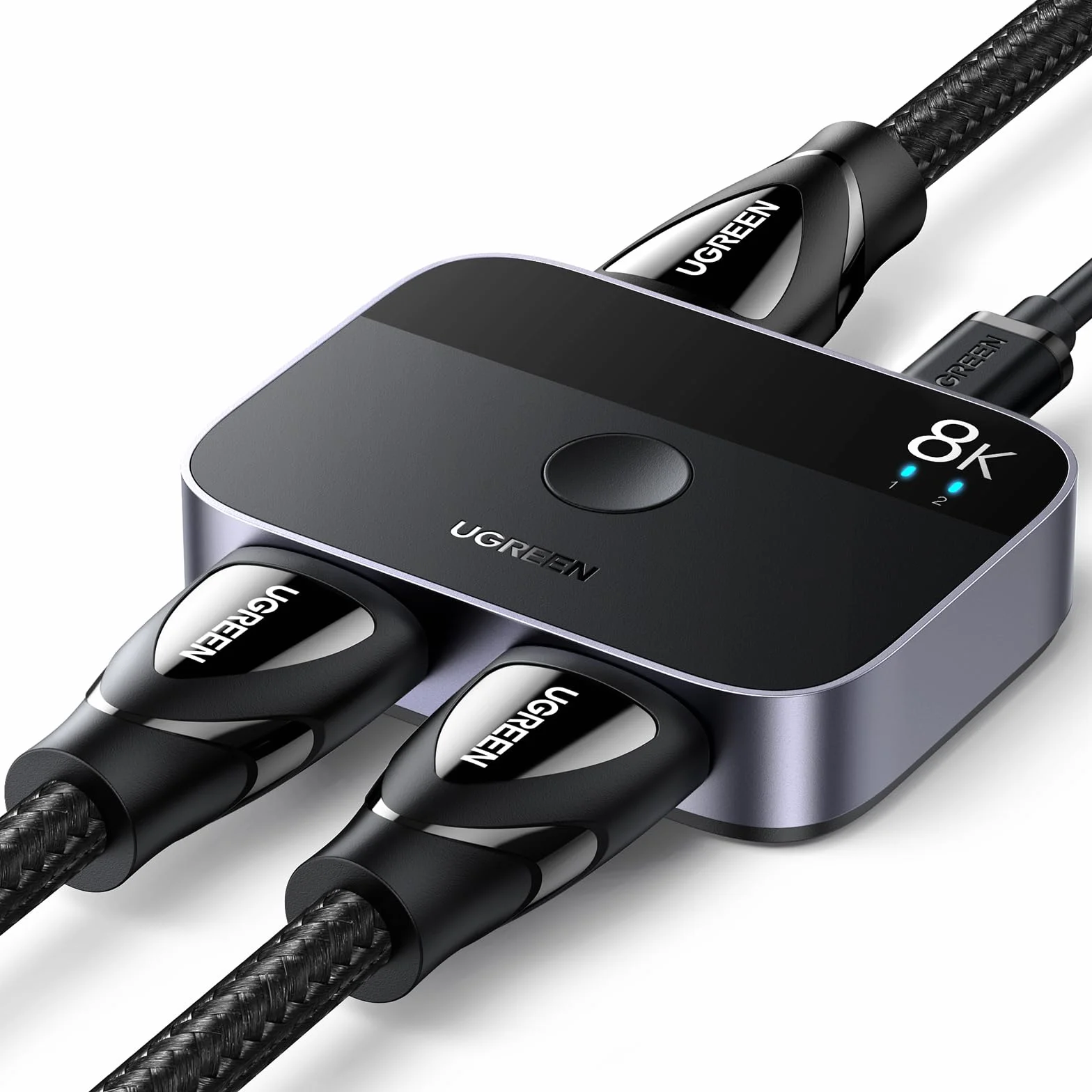 UGREEN Przełącznik HDMI 8K@60Hz 4K@144/120/60Hz Aluminiowy 2 na 1