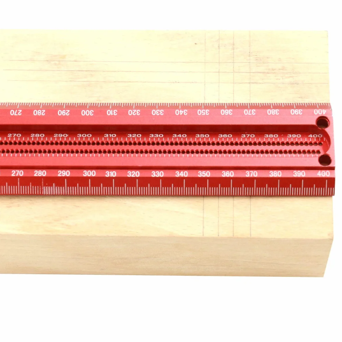 VIDOO Znacznik Linii Stolarski Linijka Typu T Otwory 1mm Stop Aluminium Przymiar do Trasowania-500mm