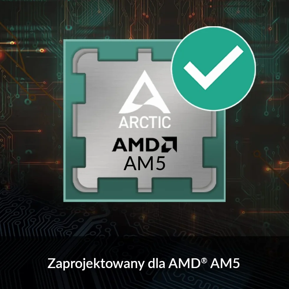 ARCTIC Alpine 23 cooler procesora AMD AM5 AM4 MX-4 Czarny