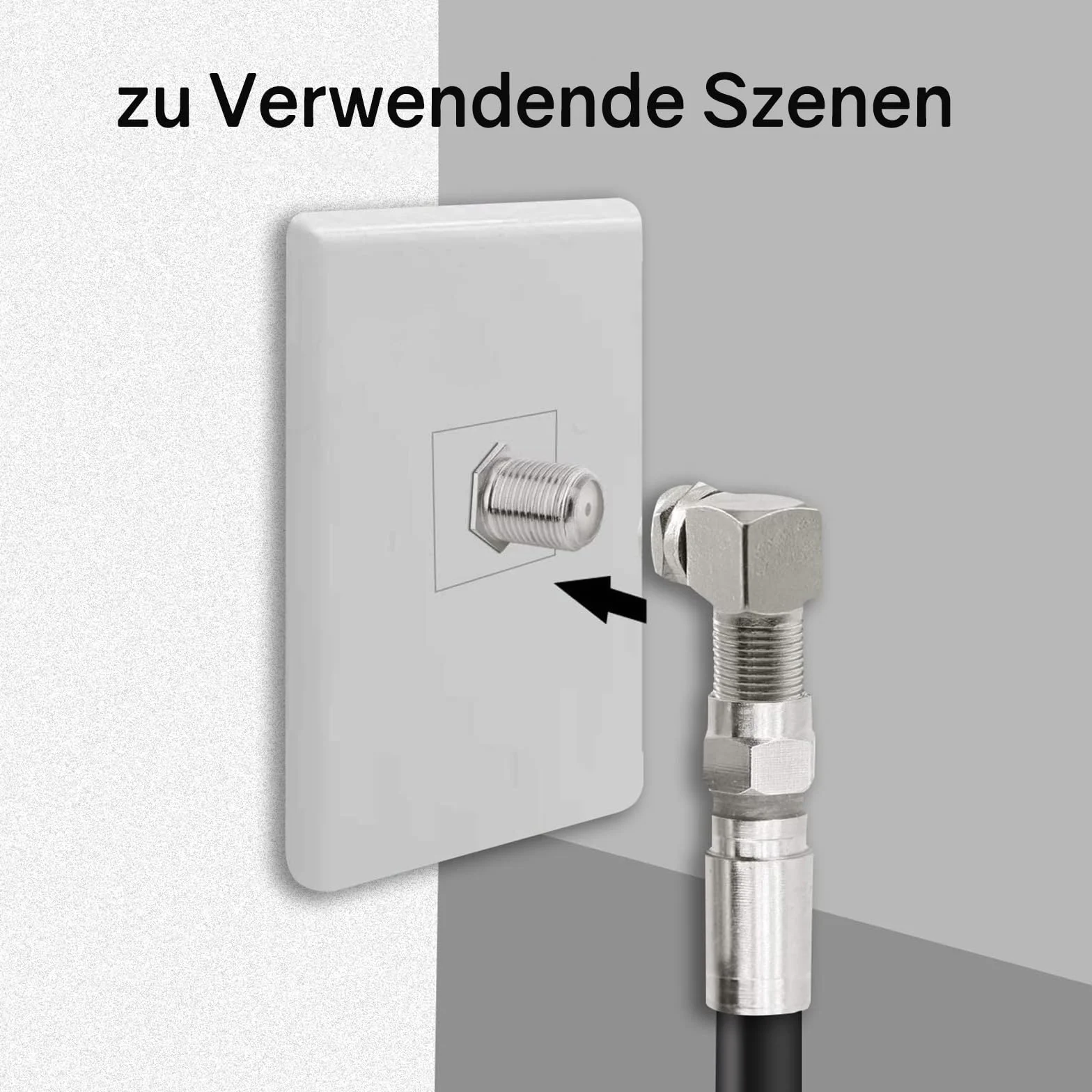 Powice 4 sztuki wtyków kątowych do telewizji satelitarnej, 90 stopni, wtyczka F, wtyczka antenowa, wtyczka kątowa do kabla satelitarnego, adapter do kątowania, złącze F pozłacane