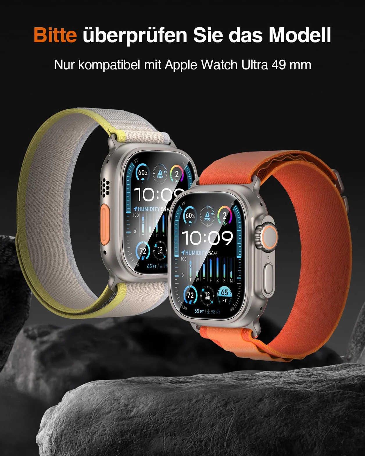 LK [4 szt.] Ochraniacz Ekranu do Apple Watch Ultra 2/49mm - Folia 9H odporna na uderzenia (testy wojskowe), Ultracienka, Antyzarysowaniowa, Pełna przejrzystość
