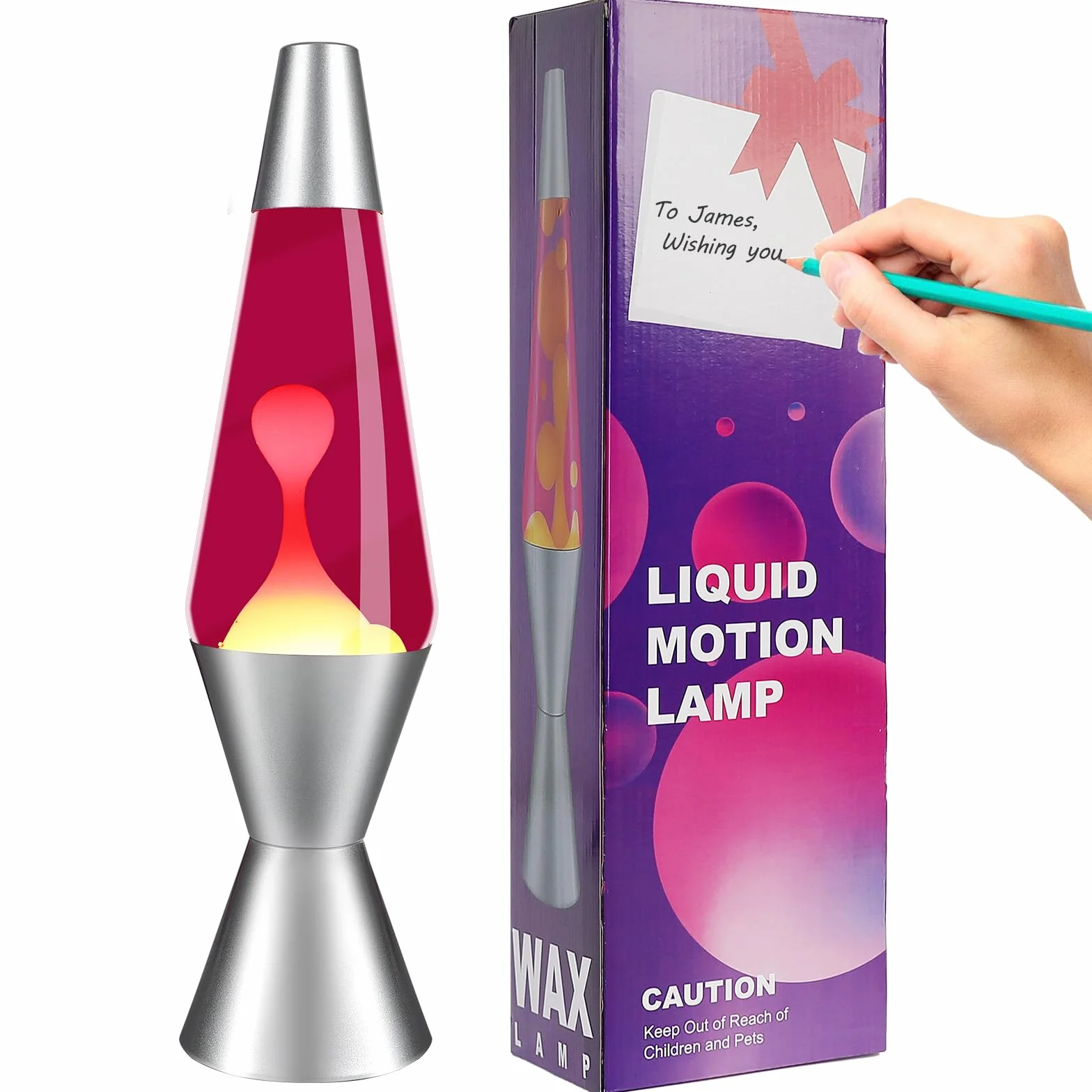 Lampy lawowe dla dorosłych dzieci 37 cm lampa lawowa w płynie żółtym wosku fioletowa lampa retro Astro do dekoracji domu Piękna lampka Prezent na Boże Narodzenie Urodziny Halloween