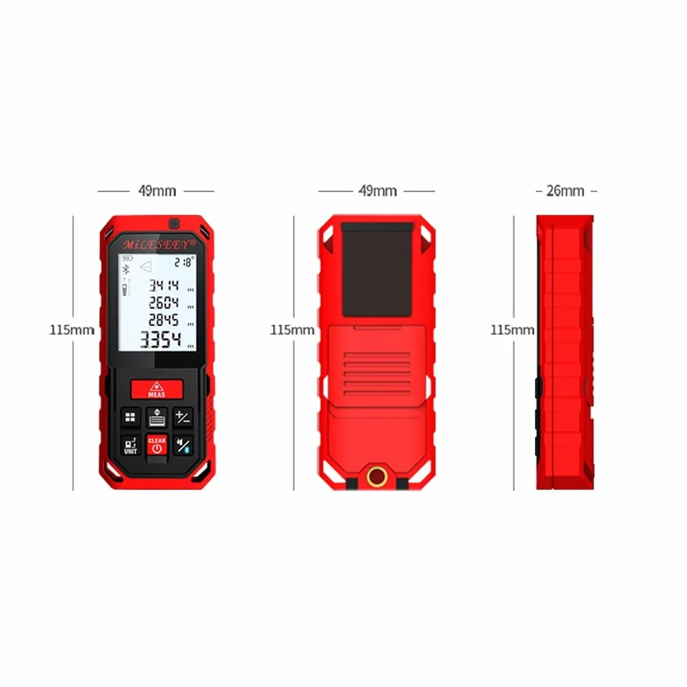 Laser Rangefinder Handheld Bluetooth Władca pomiarowy pomiar pomiaru pomiaru pomiaru linijki Laser Laster (Size : 50 meters)