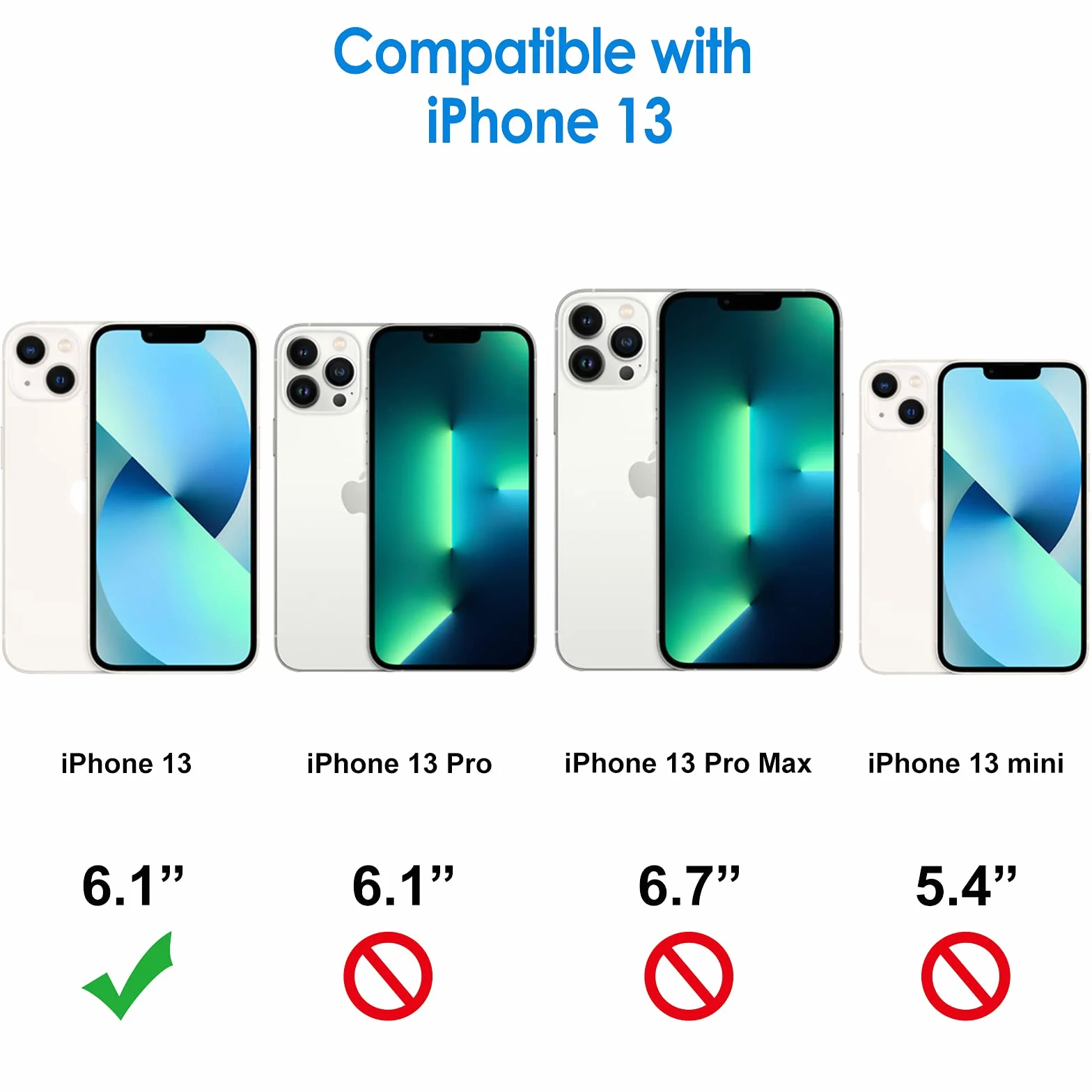 JETech Etui iPhone 13 6,1 Cala Przezroczyste Odporny na Wstrząsy Pokrowiec Ochronny