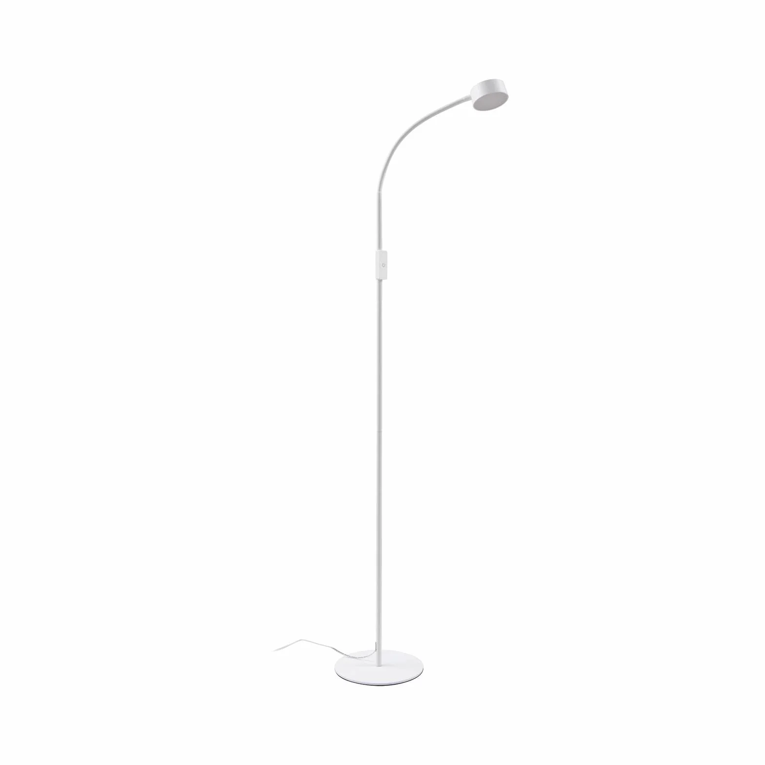 Lindby lampa podłogowa LED 'Maori' z możliwością ściemniania, styl nowoczesny, m. in. do biura, kolor biały, opal, metal