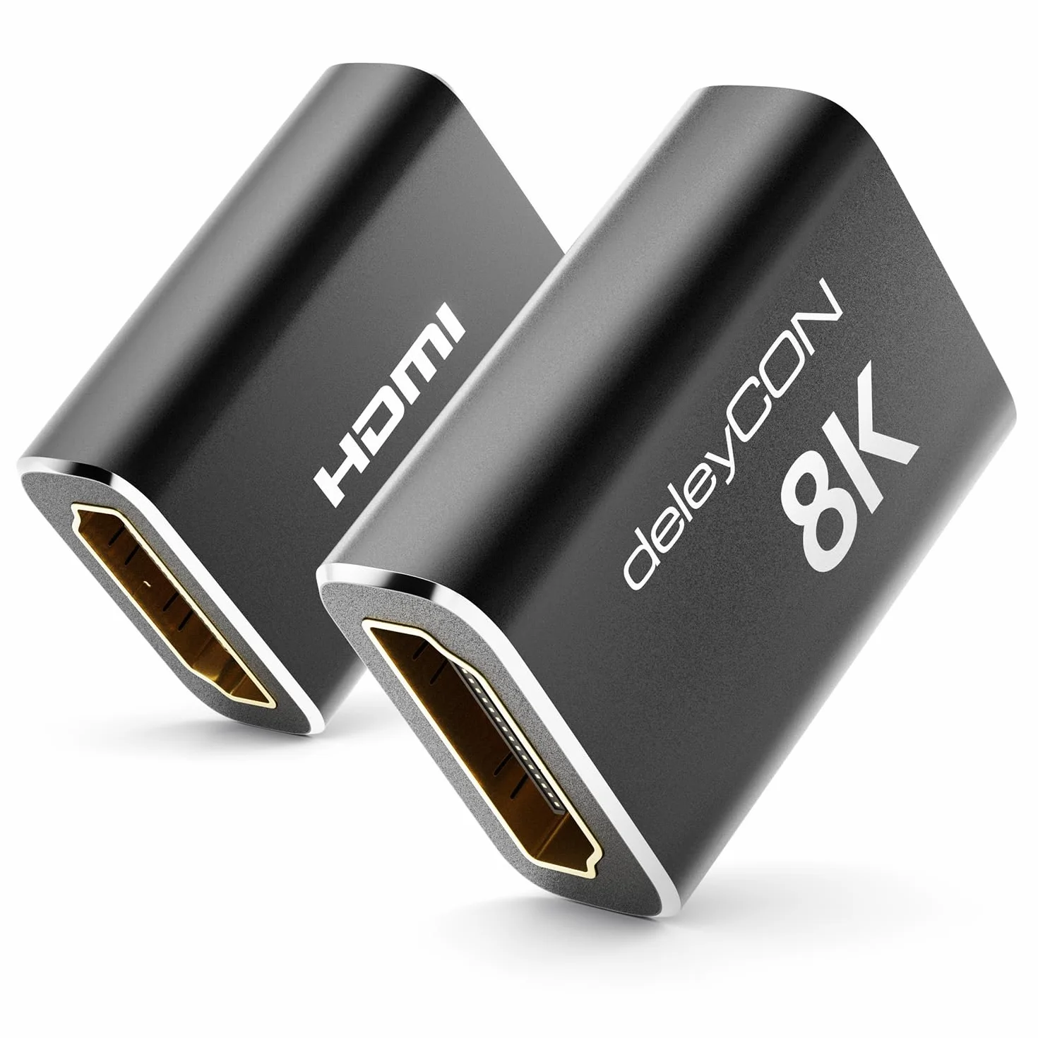 deleyCON Złączka HDMI 2.1 8K 48G Ultra High Speed Adapter Czarny