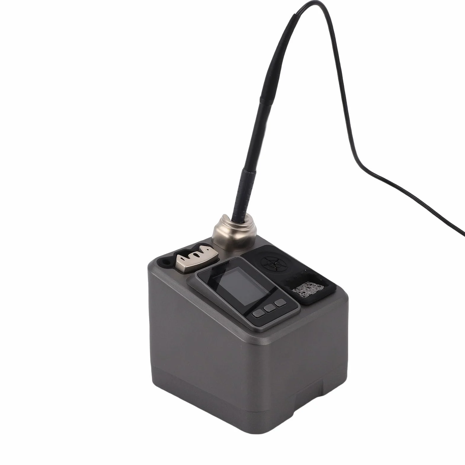 PUSOKEI Stacja Lutownicza Antystatyczna 120W | Kontrola Temperatury PID Szybkie Nagrzewanie Wyświetlacz LCD Automatyczne Uśpienie Wbudowany Transformator do Naprawy (wtyczka UE)