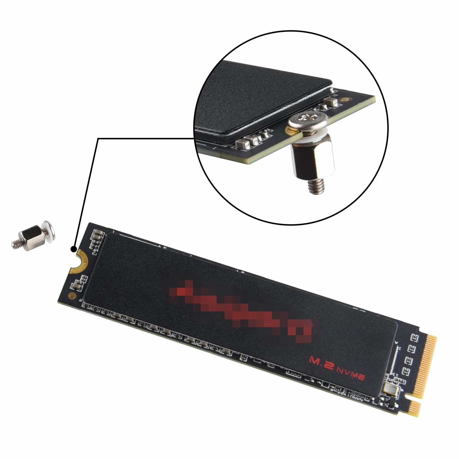 ASTARON Zestaw śrub M.2 SSD, śruby Nvme M2 pasujące do płyty głównej ASUS MSI Gigabyte NGFF