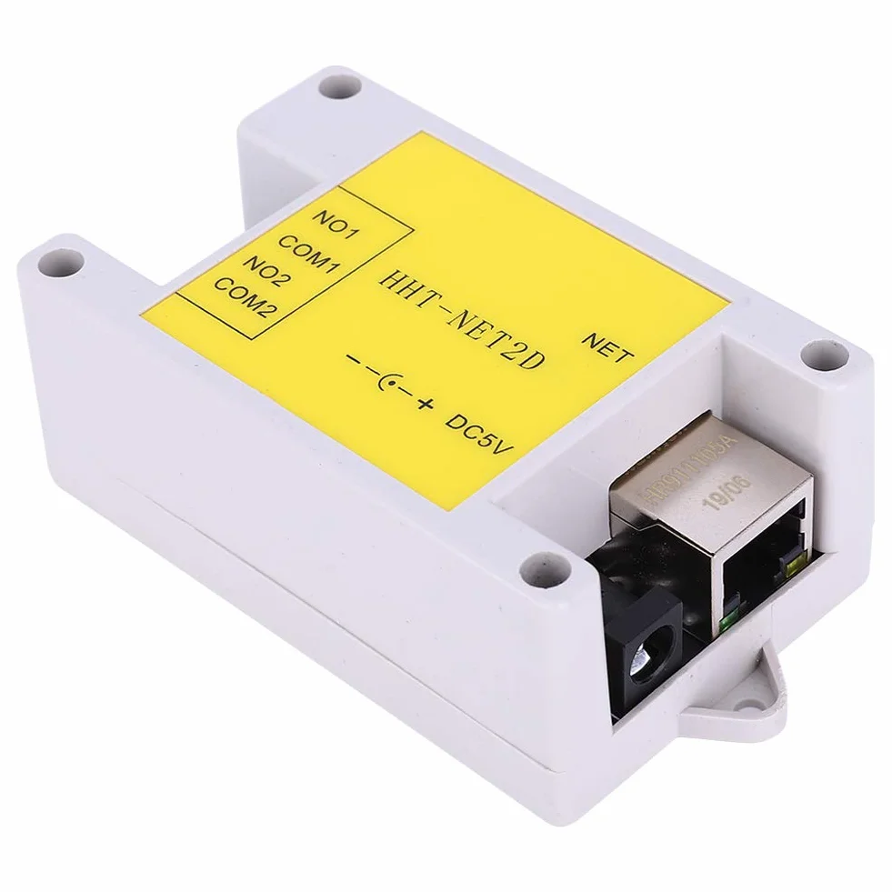 Moduł przekaźnika sieciowego IP Niezawodny 2-kanałowy kontroler przekaźnika sieciowego IP Ethernet Moduł zdalnego sterowania Watchdog do inteligentnego sterowania domem DC5V