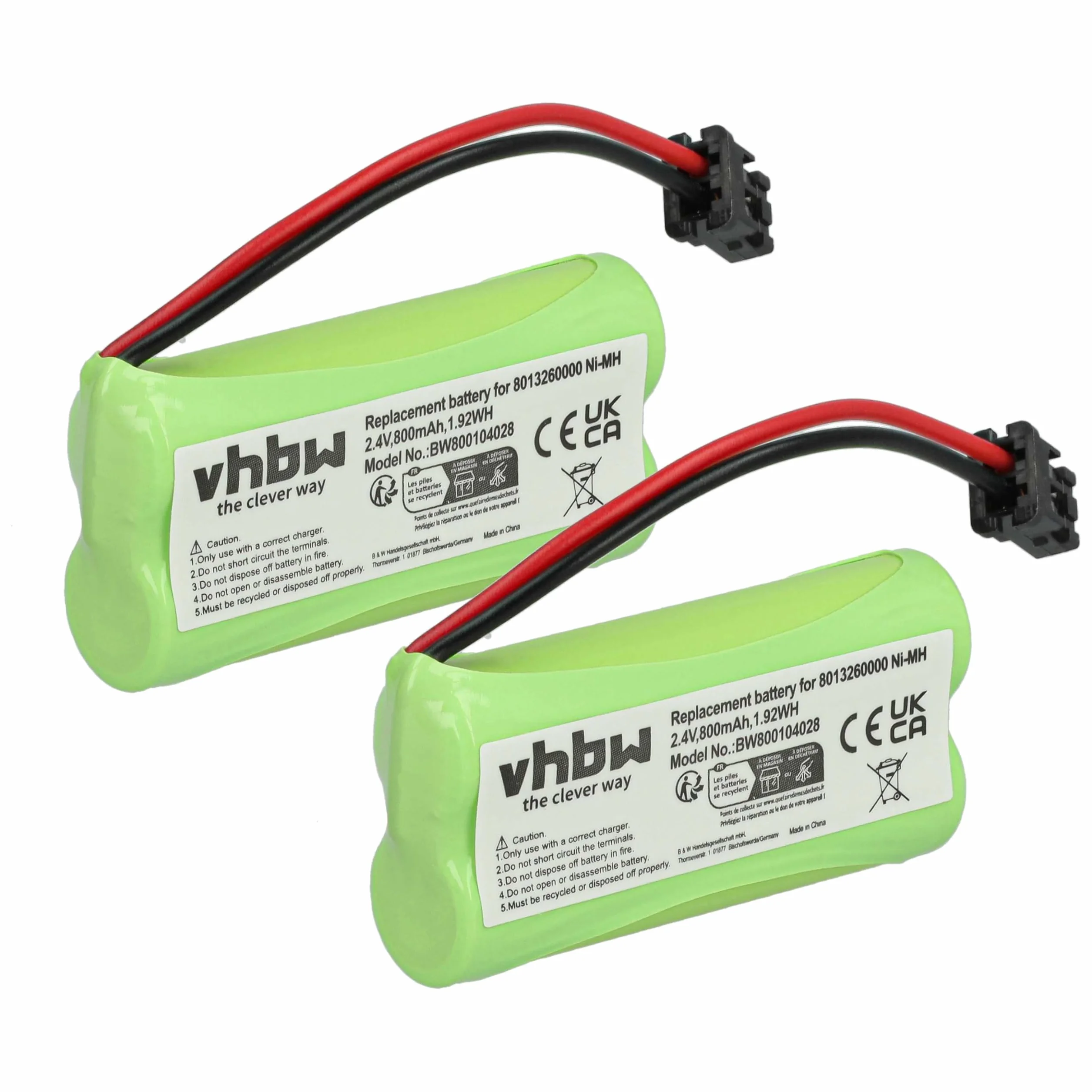vhbw Bateria Zastępcza 800mAh 2,4V NiMH do Telefonu Bezprzewodowego
