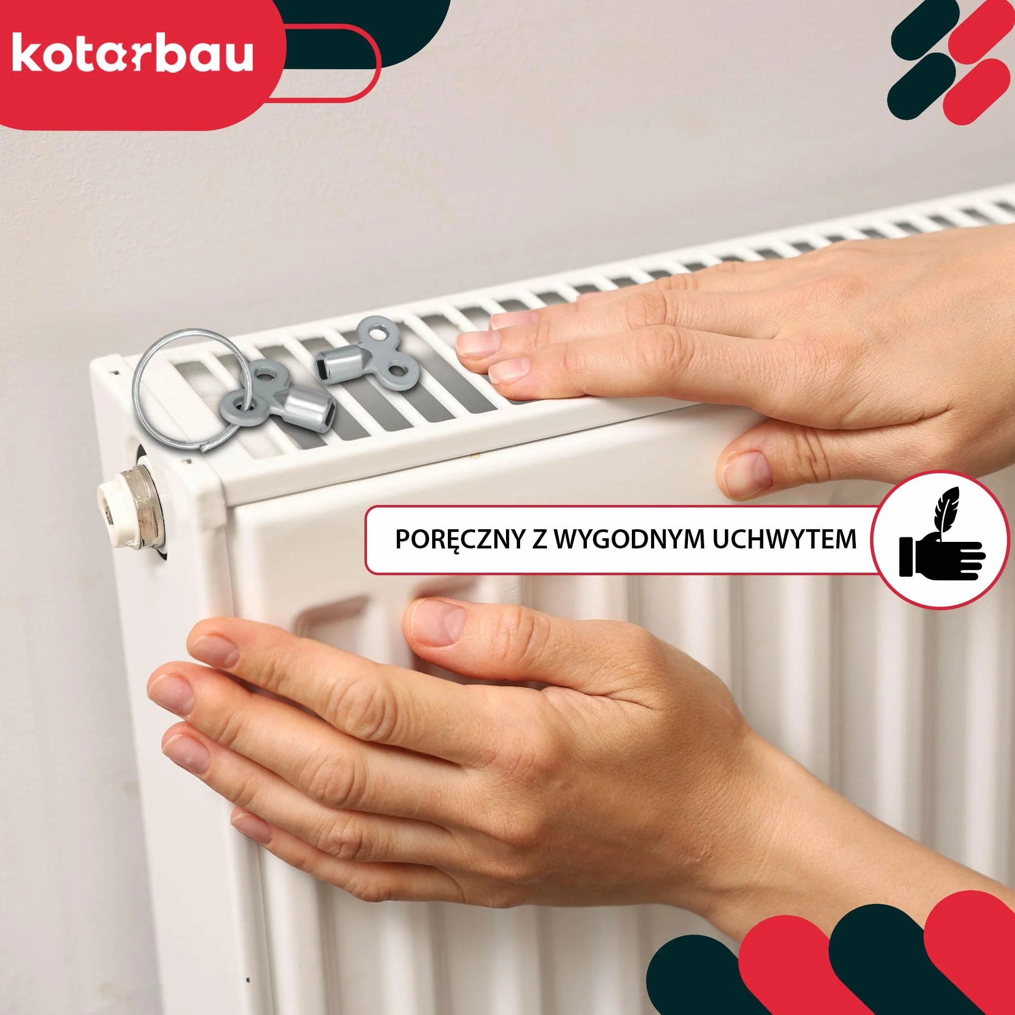 KOTARBAU® Klucze Do Odpowietrzania Grzejników - Kluczyk Do Kaloryferów - Kluczyki Do Zaworów - Brelok - Do Kluczy - Zestaw 3 SZT