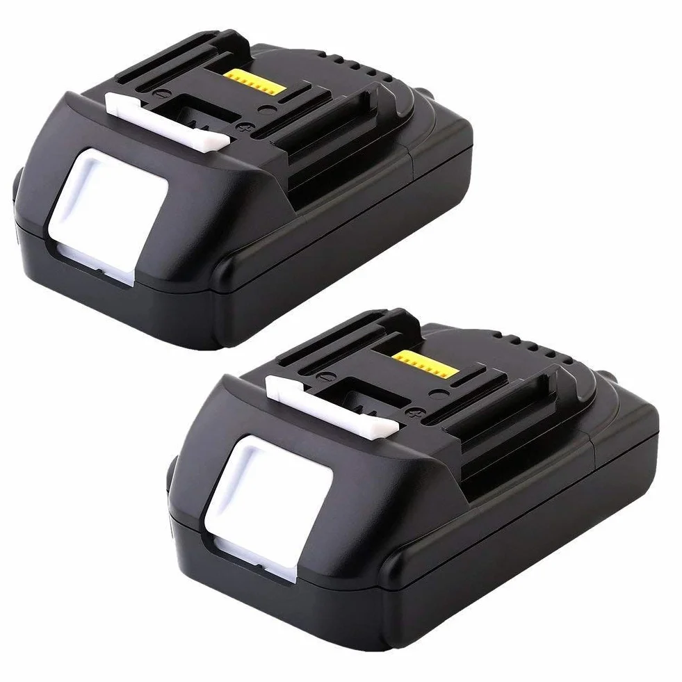 2 X BL1815 BL1830 18 V 1,5 Ah 1500 mAh Zamienny akumulator narzędziowy do Makita BL1815, 194205-3, 194309-1, 196235-0, 194513-2 LXT400 AP-183 195445-6 BMR100 BHP451 BHP452