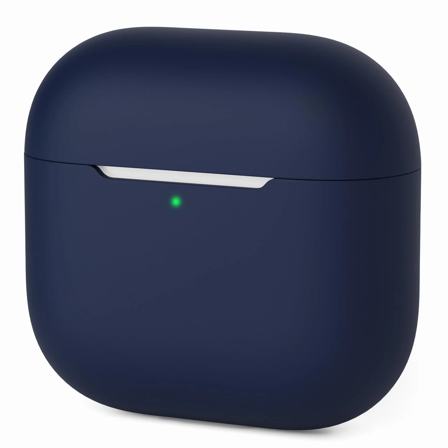 Etui na AirPods 4. generacji, ochronne etui silikonowe, ultracienkie, miękkie, odporne na wstrząsy, widoczna przednia dioda LED (ciemnoniebieski)