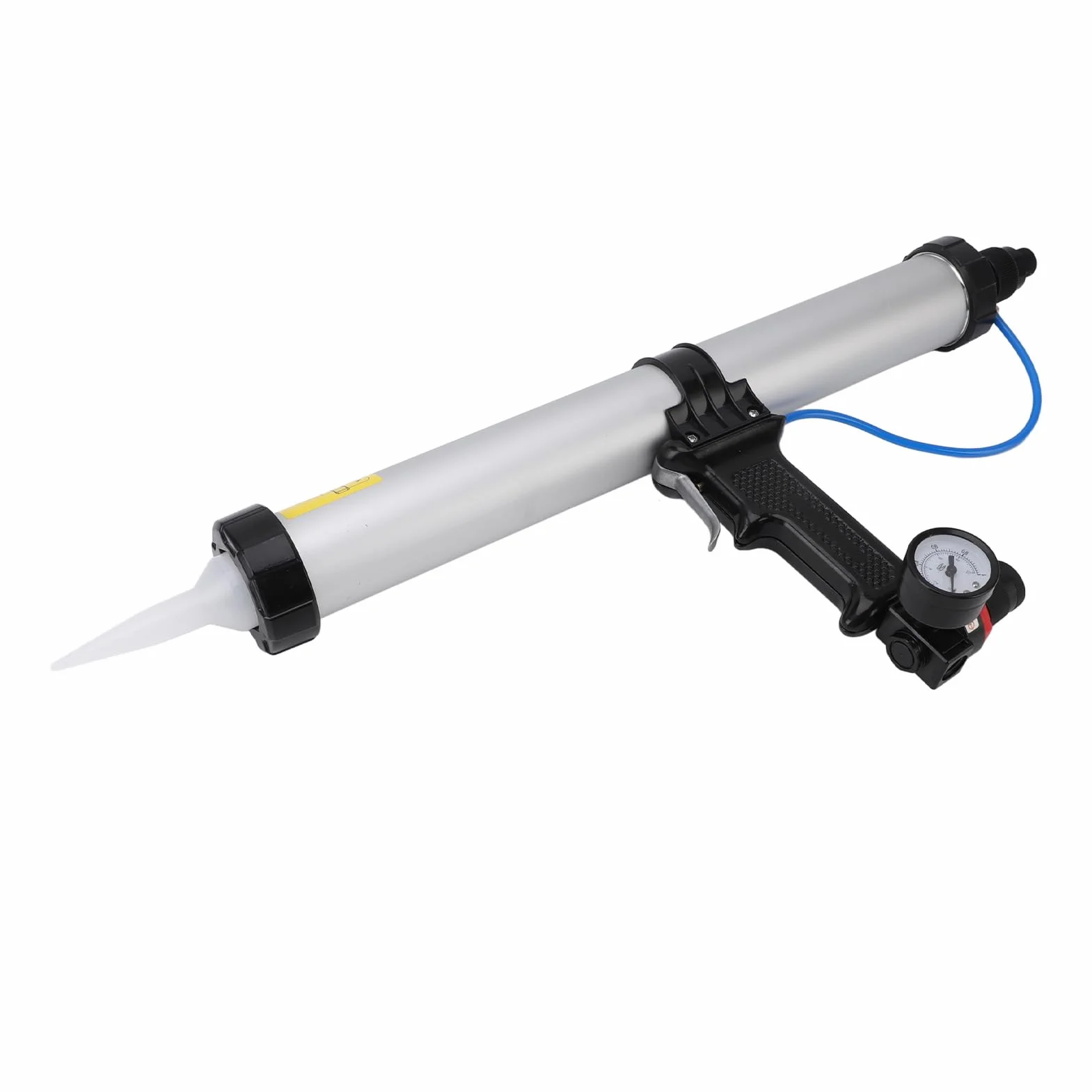 Pneumatyczny Pistolet do Uszczelniania, Wysokowydajne, Ergonomiczne Narzędzie do Uszczelniania Pneumatycznego, Aplikator ze Stopu Aluminium z 12 Akcesoriami Renowacji Budynków i Konserwacji