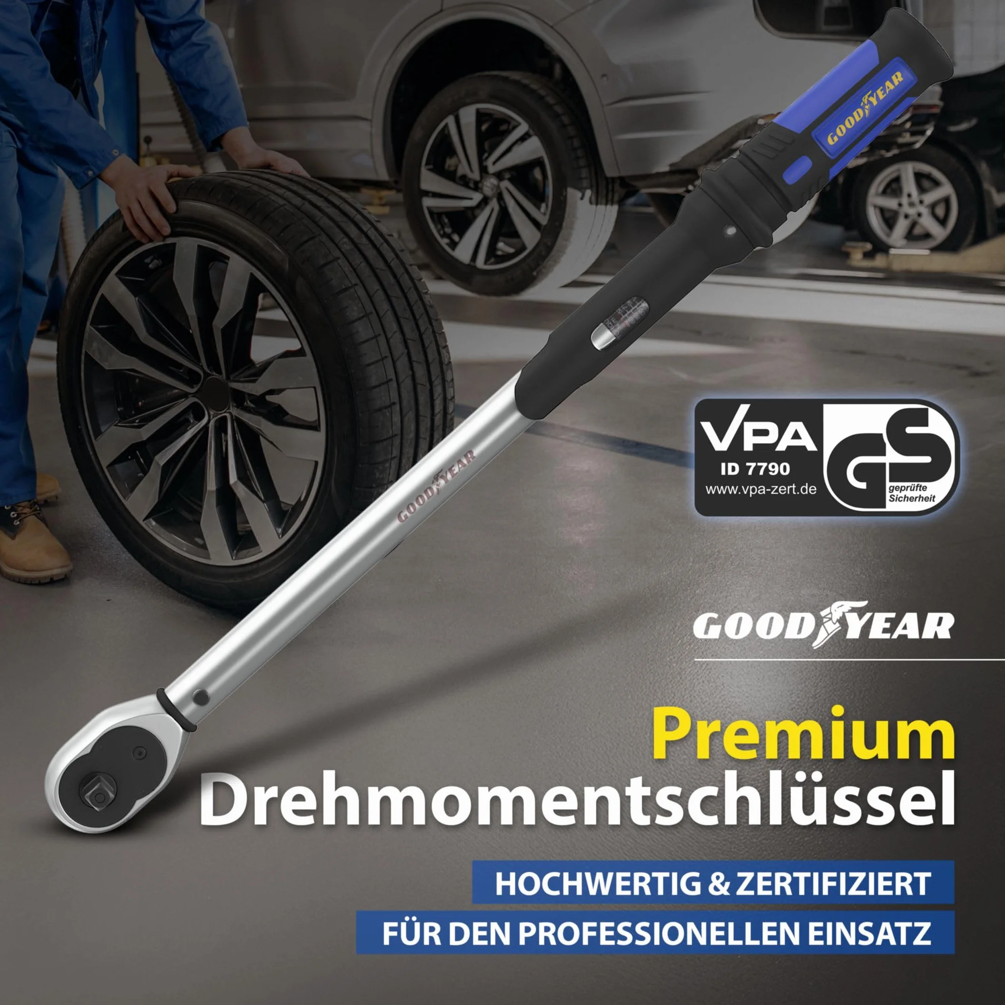 Goodyear 75522 Klucz Dynamometryczny, Wielokolorowy, 4 Elementy