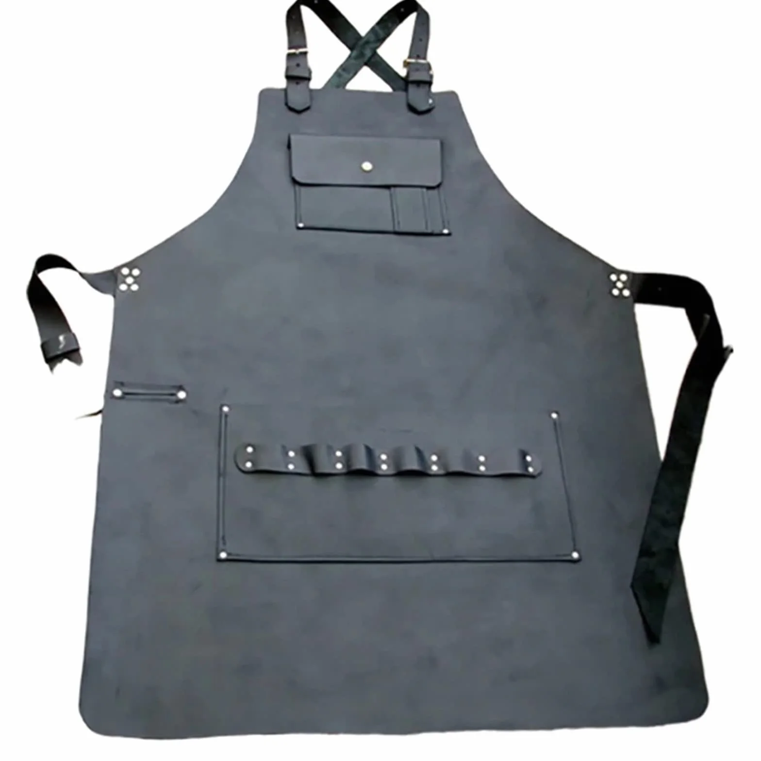 Gardening Tools Apron Praktyczny miękki skórzany fartuch z wieloma kieszeniami dla dorosłych