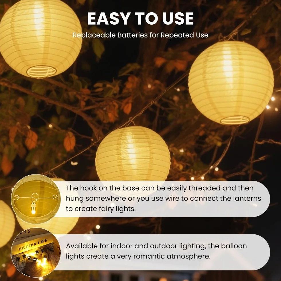 AUAUY Mini lampki LED do balonów, 30 sztuk, zasilane bateriami, wodoszczelne, do papierowych latarni, balonów, na Boże Narodzenie, Halloween, wesela, urodziny, festiwal, dekoracja (ciepła biel)