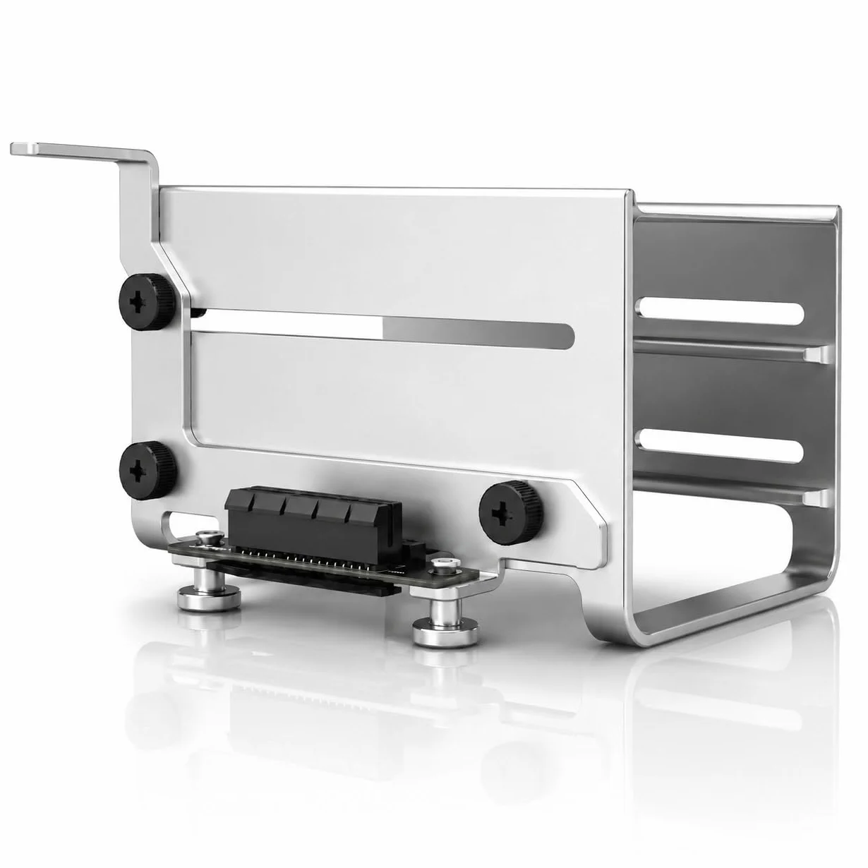 ZimaBoard Uchwyt HDD 2-kieszeniowy Aluminiowy stelaż na dwa dyski 3,5" Kompaktowa rama NAS Srebrny