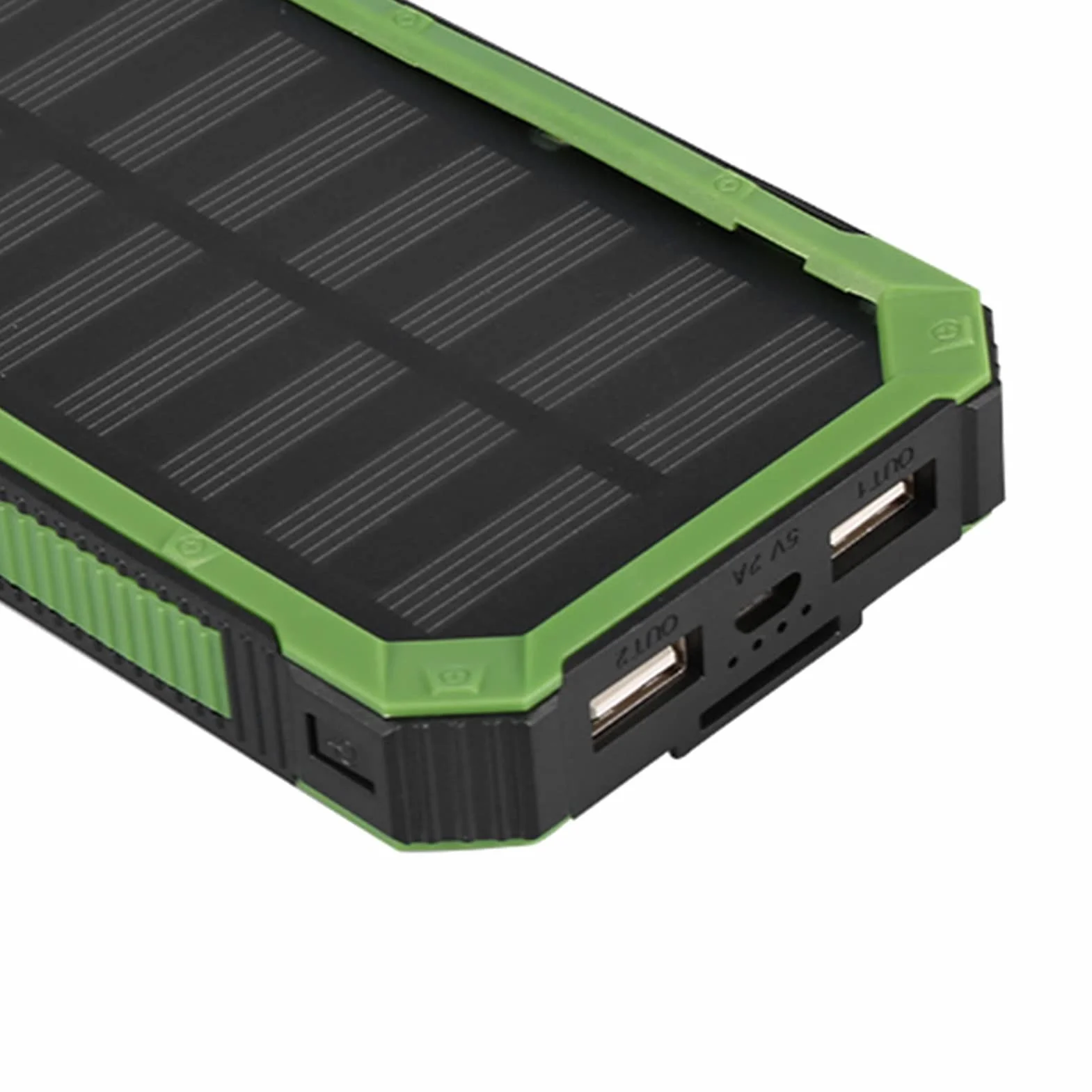 Power Bank Solar Charger 20000mAh Dual USB Szybkie ładowanie DIY Kit Zielony