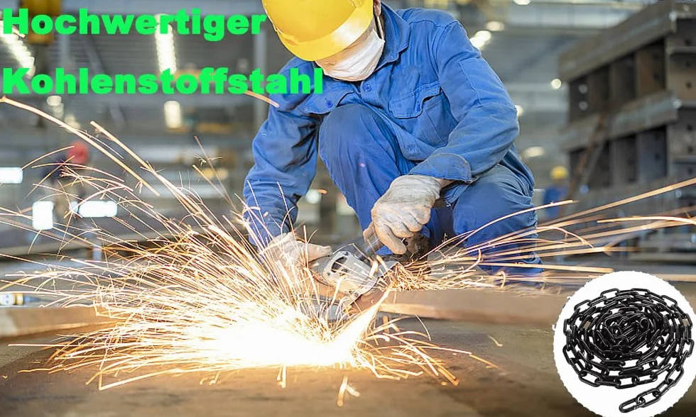 Łańcuch czarny 11 m 3 mm, łańcuch bezpieczeństwa do zawieszenia ogrodzenia, łańcuch na huśtawkę, łańcuch wiszący, łańcuch lampy, łańcuch dla psa, łańcuch obrotowy, suszenie łańcucha na pranie