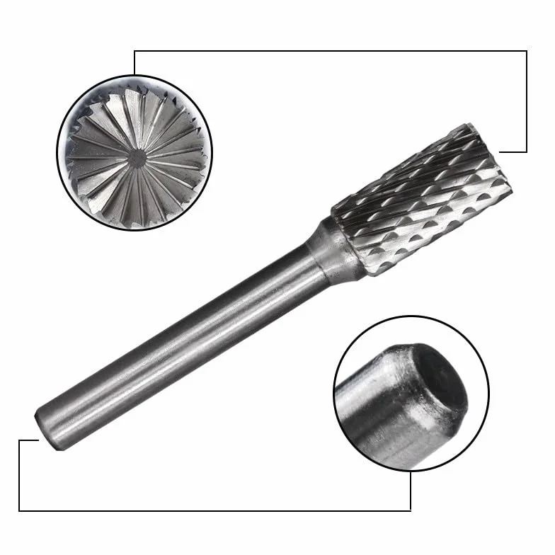 8 sztuk/zestaw 6mm-12mm wiertła z węglika spiekanego do grawerowania CNC 6mm nóż obrotowy pilnik obrotowy do metalowych narzędzi ręcznych