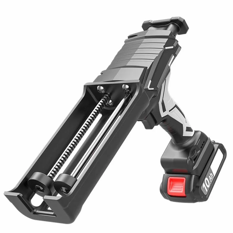 Elektryczny pistolet do klejenia – bezprzewodowy, podwójna rura, bateria 2,0 Ah, światło LED, 6 ustawień prędkości do precyzyjnego uszczelnienia, napełniania i uszczelniania