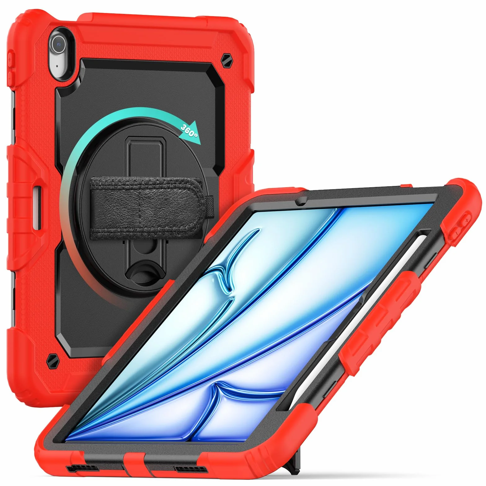 Etui 4 w 1 do Apple iPad Air 11 2024 M2 11 cali os?ona zewn?trzna ochrona + stojak + pasek do noszenia