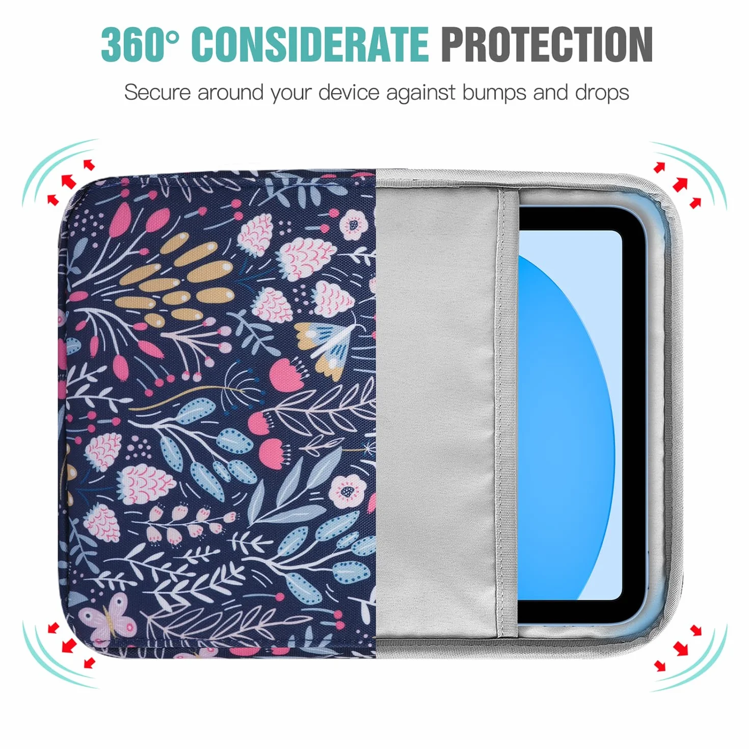 TiMOVO 9-11 Inch Tablet Sleeve Bag with Shoulder Strap for iPad 11-inch A16 2025, iPad 10th Gen 10.9"